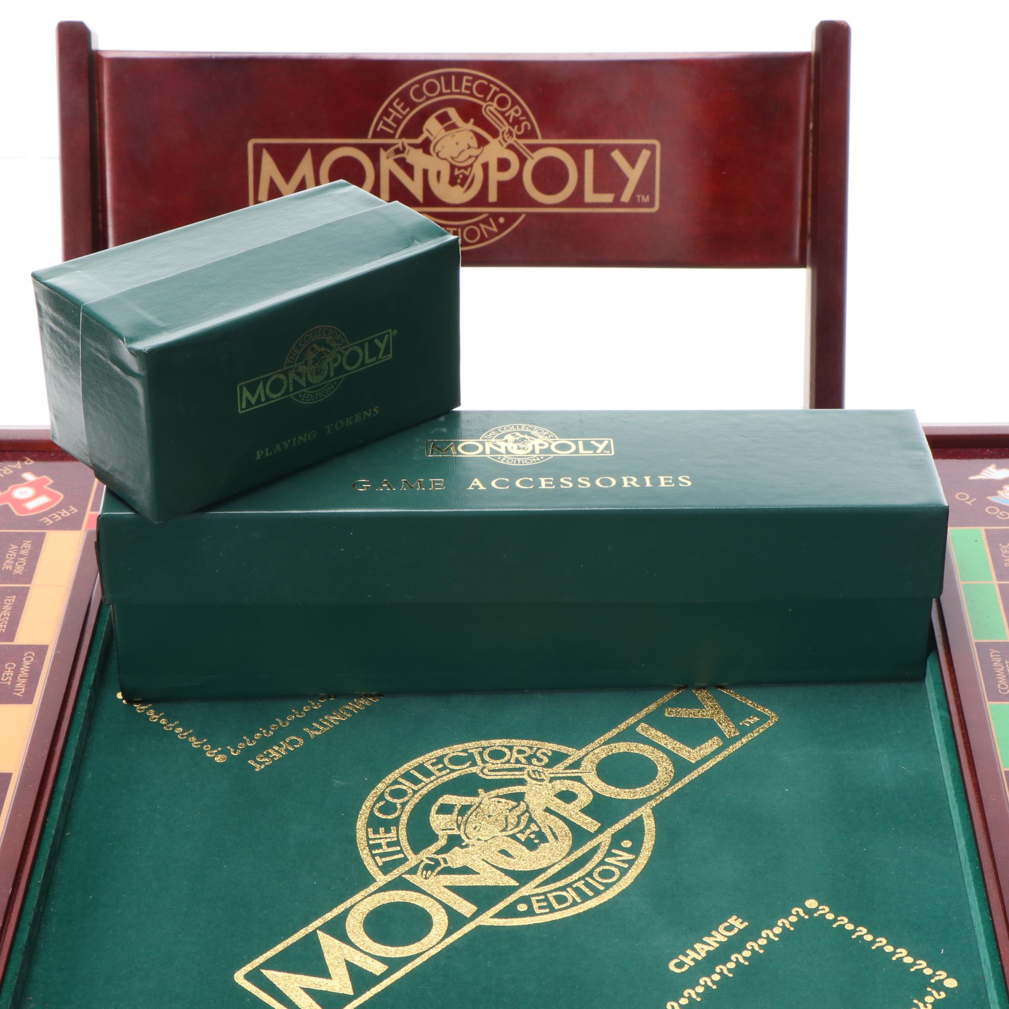 Franklin Mint Monopoly, The Collector's Edition, with Table, Chairs, COA, 1991