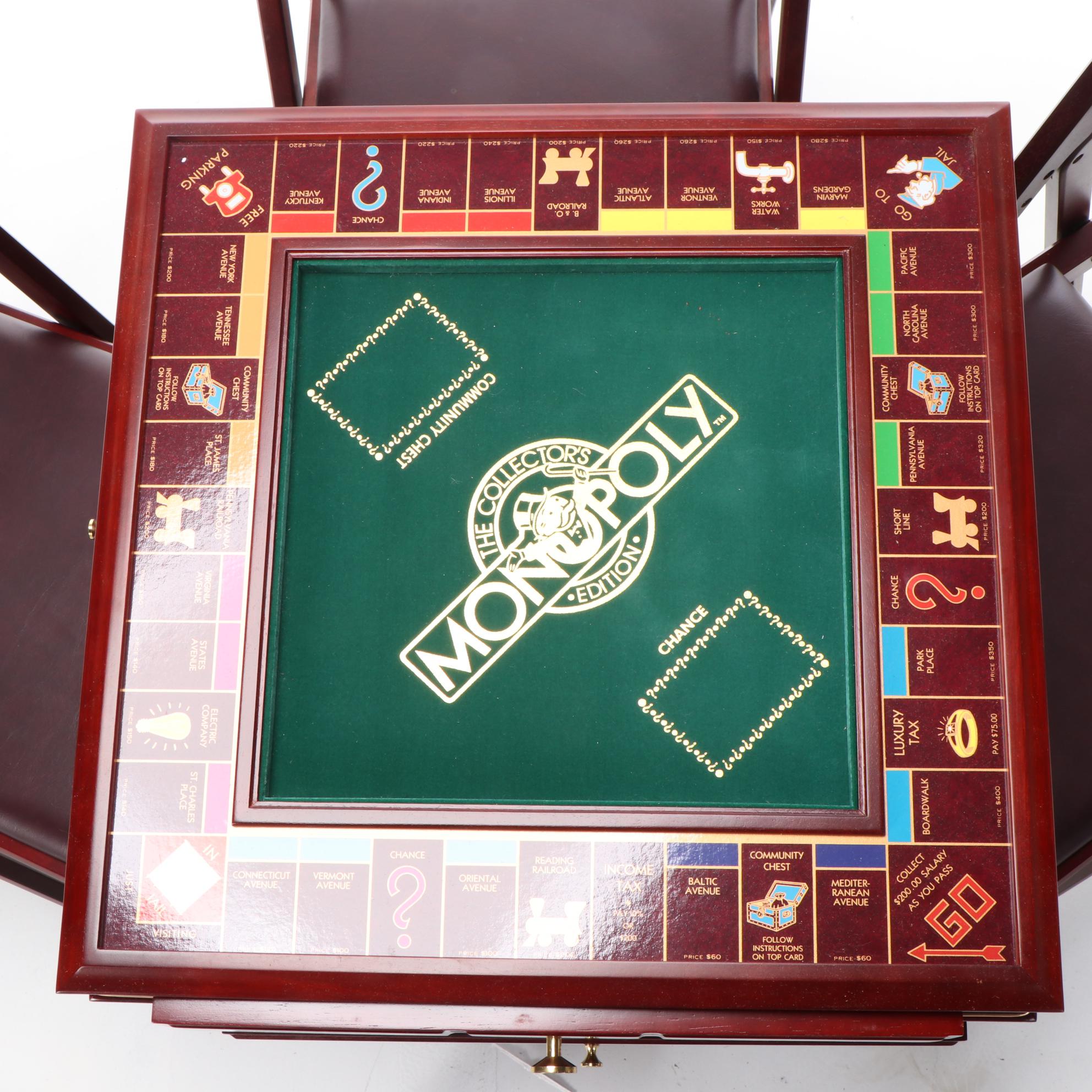 Franklin Mint Monopoly, The Collector's Edition, with Table, Chairs, COA, 1991