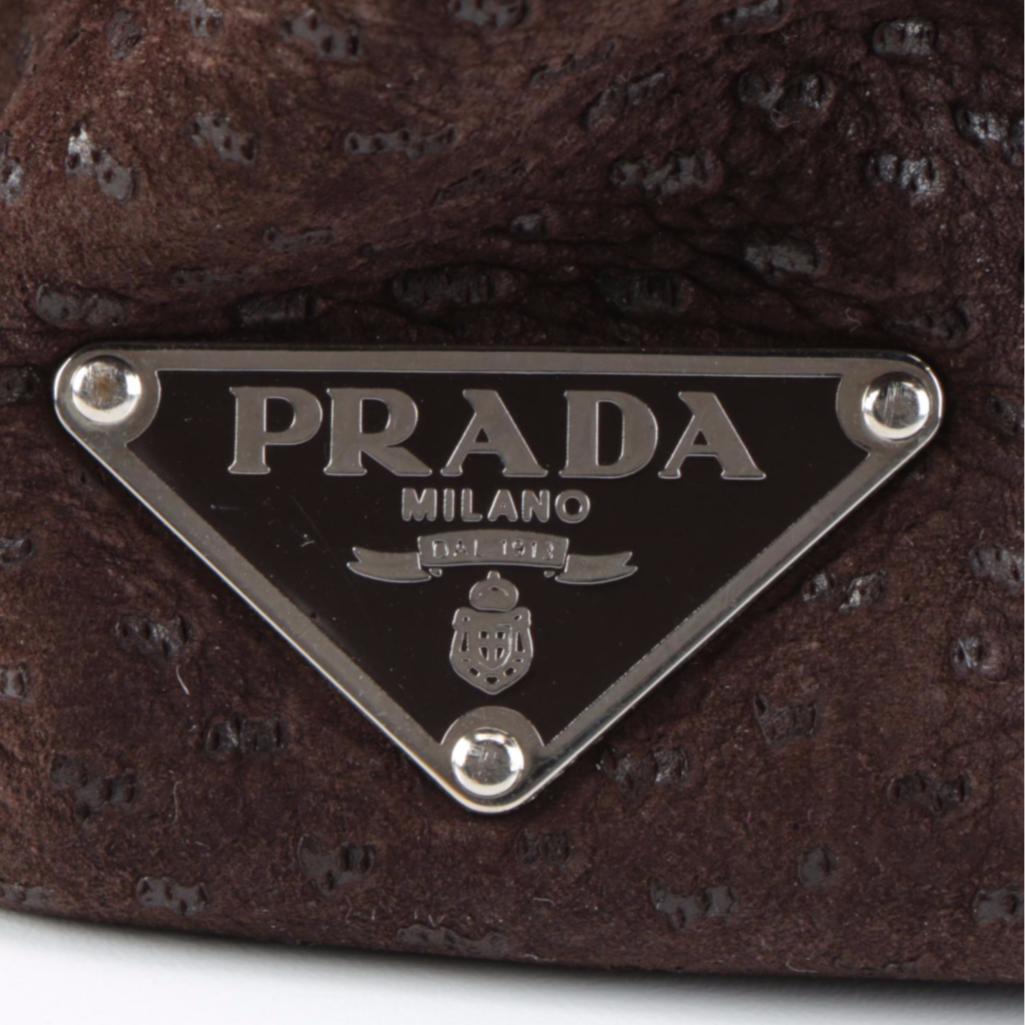 Prada Dark Brown Suede Shoulder Bag