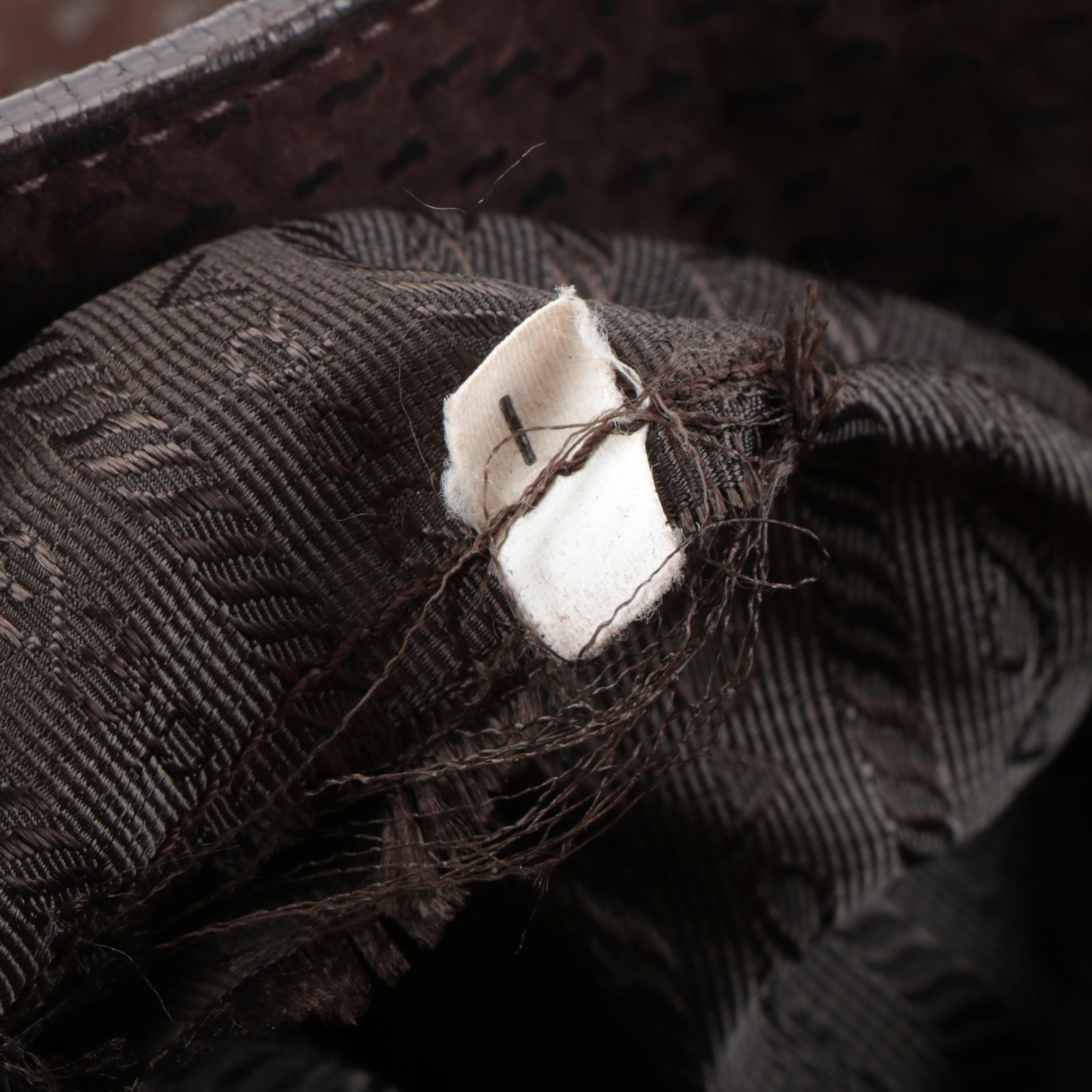 Prada Dark Brown Suede Shoulder Bag