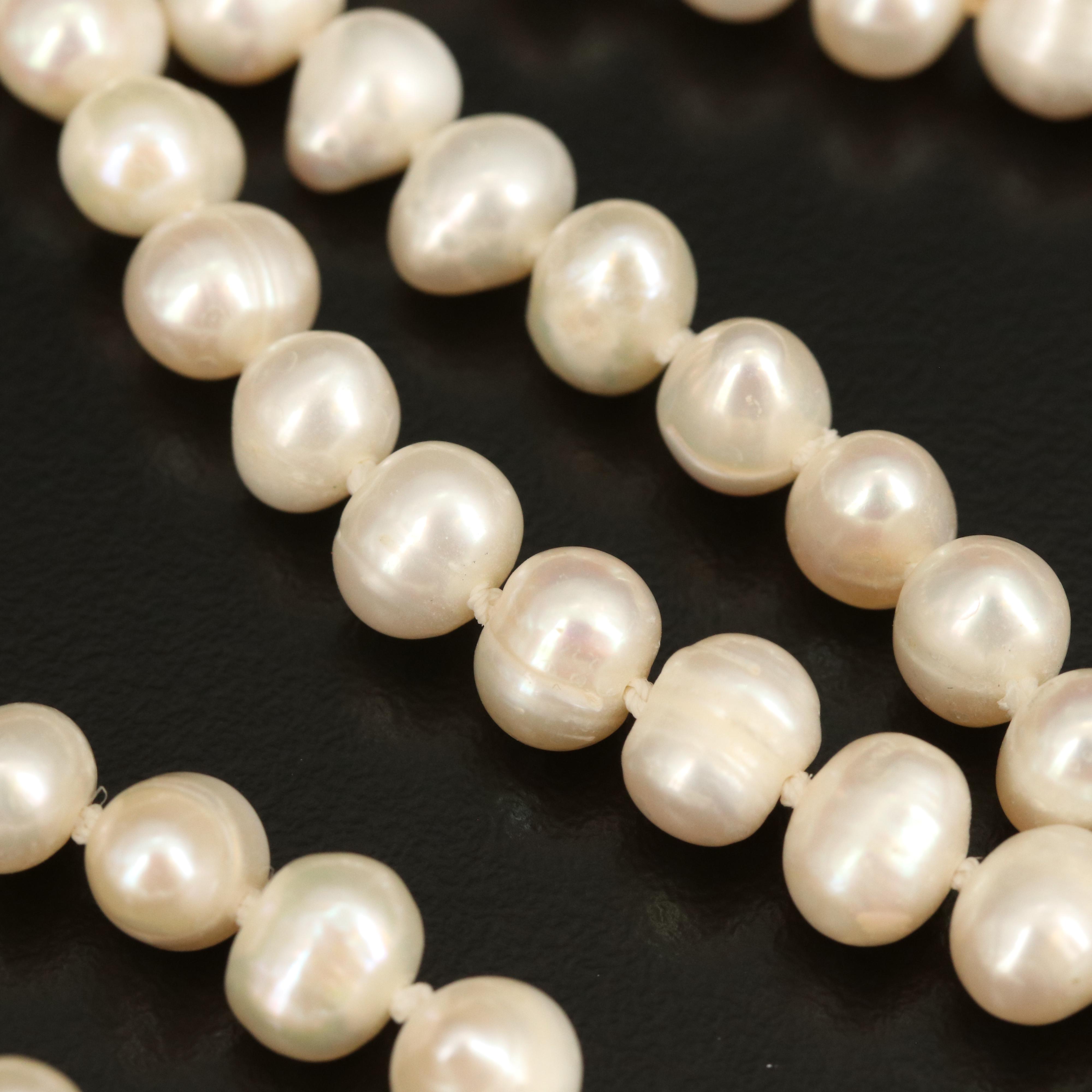 Endless Rope Length Pearl Necklace
