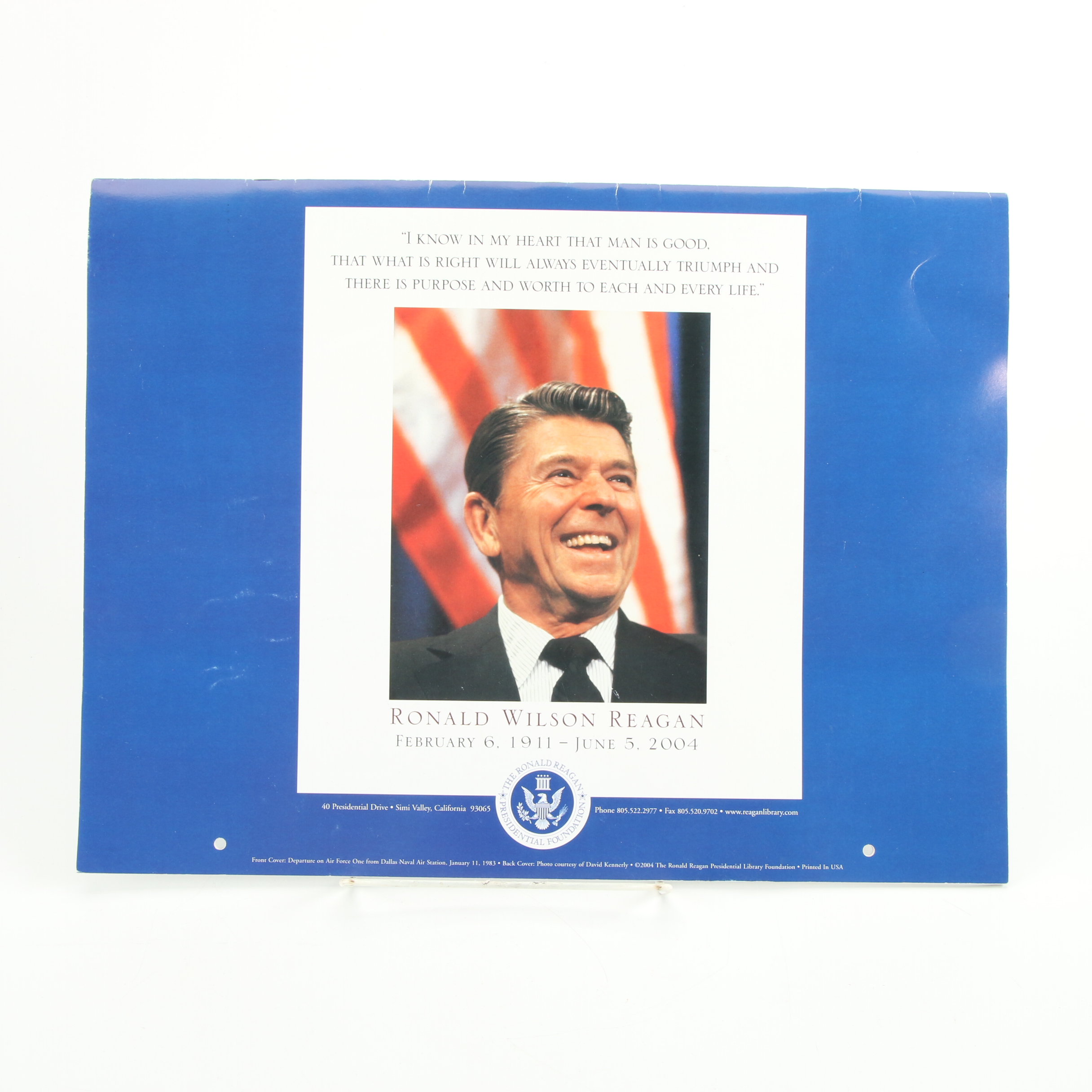 Ronald Reagan Pins, Medal, Figurine, with Photographs and Ephemera