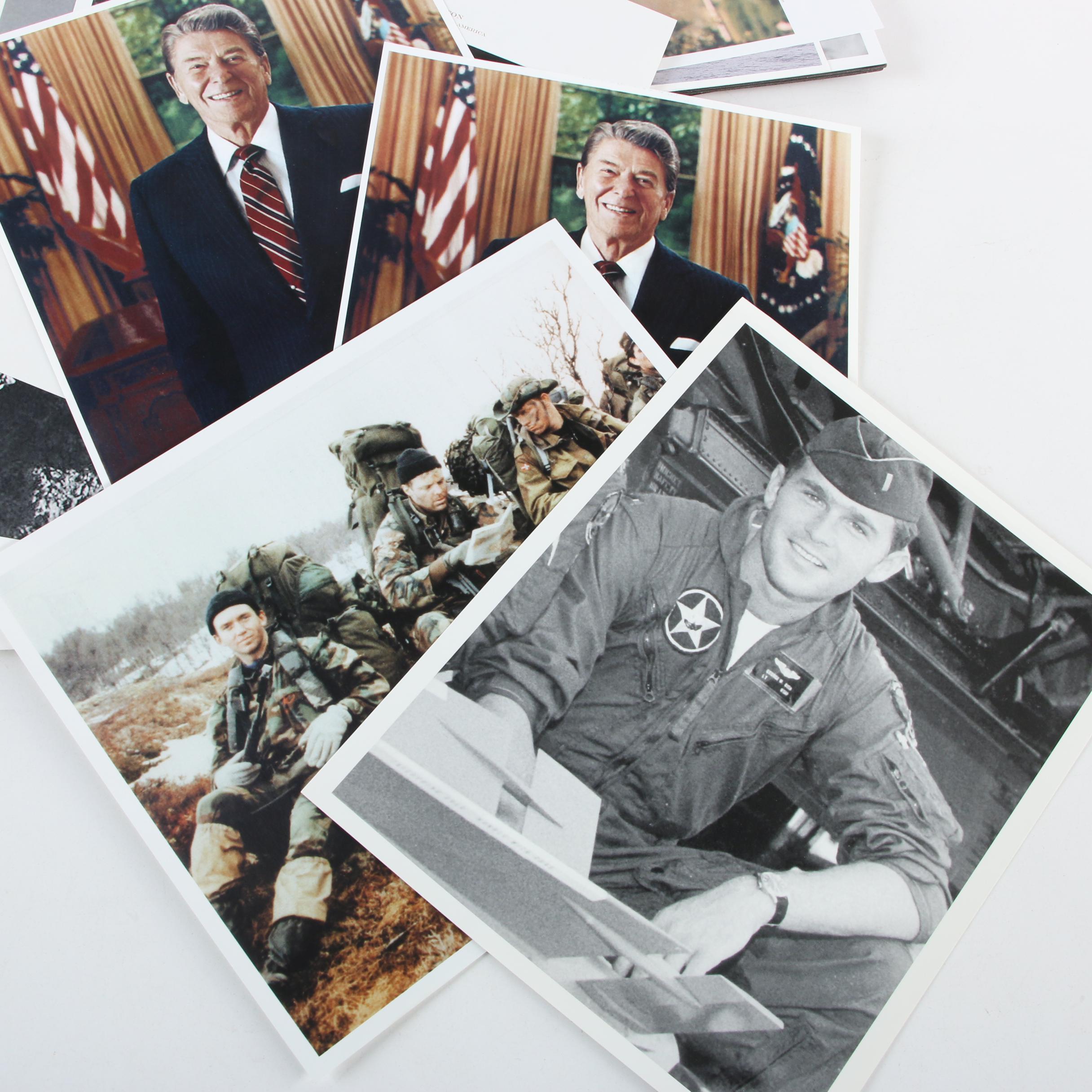 Ronald Reagan Pins, Medal, Figurine, with Photographs and Ephemera