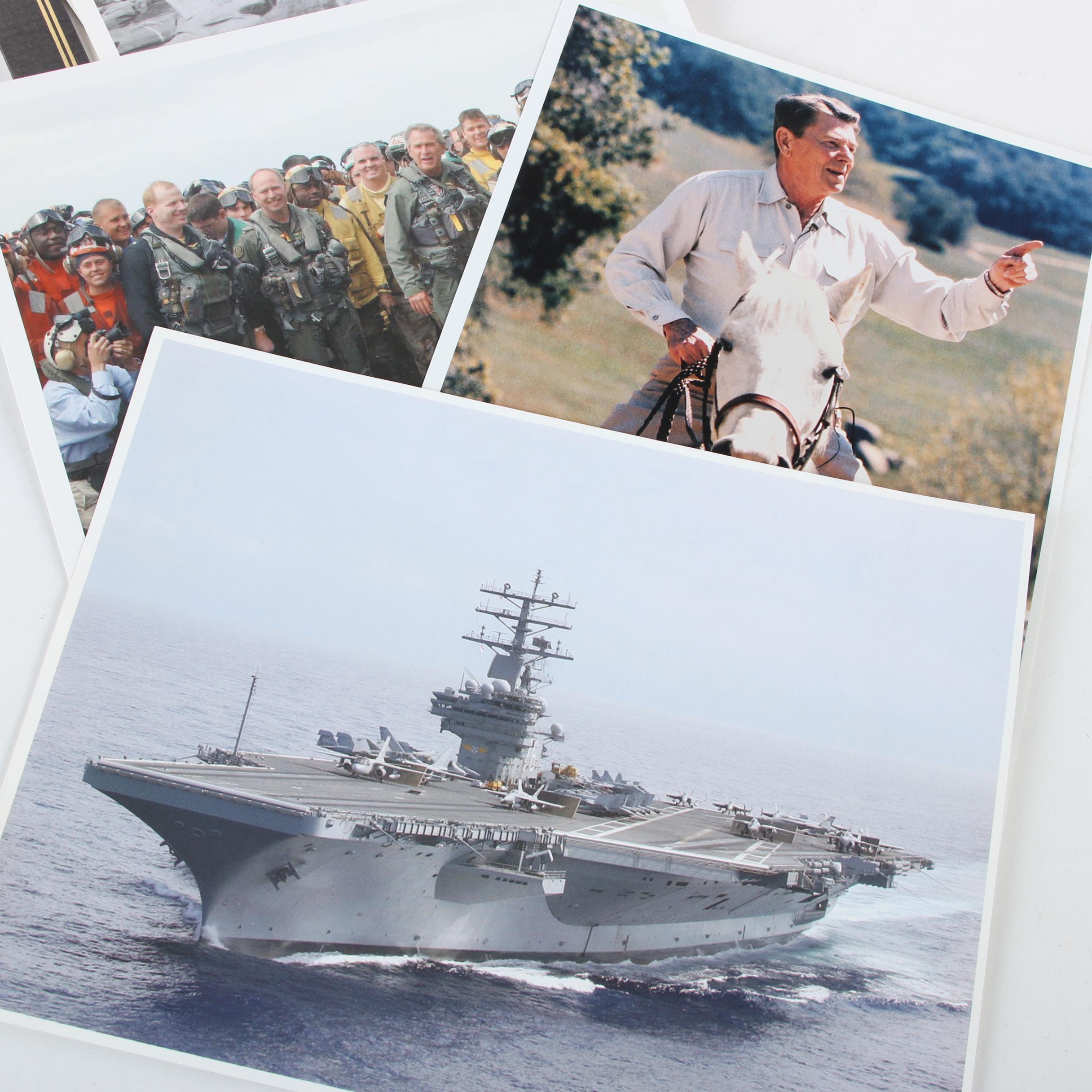 Ronald Reagan Pins, Medal, Figurine, with Photographs and Ephemera