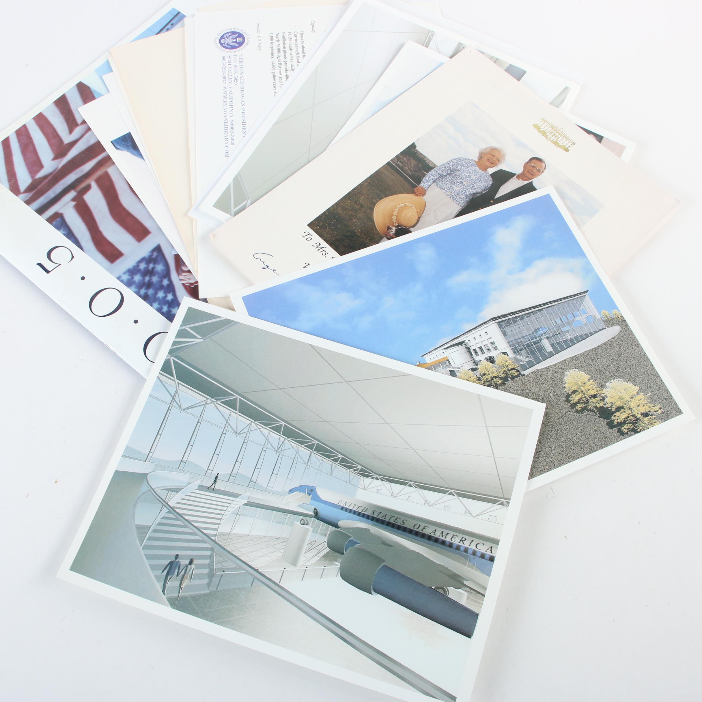 Ronald Reagan Pins, Medal, Figurine, with Photographs and Ephemera