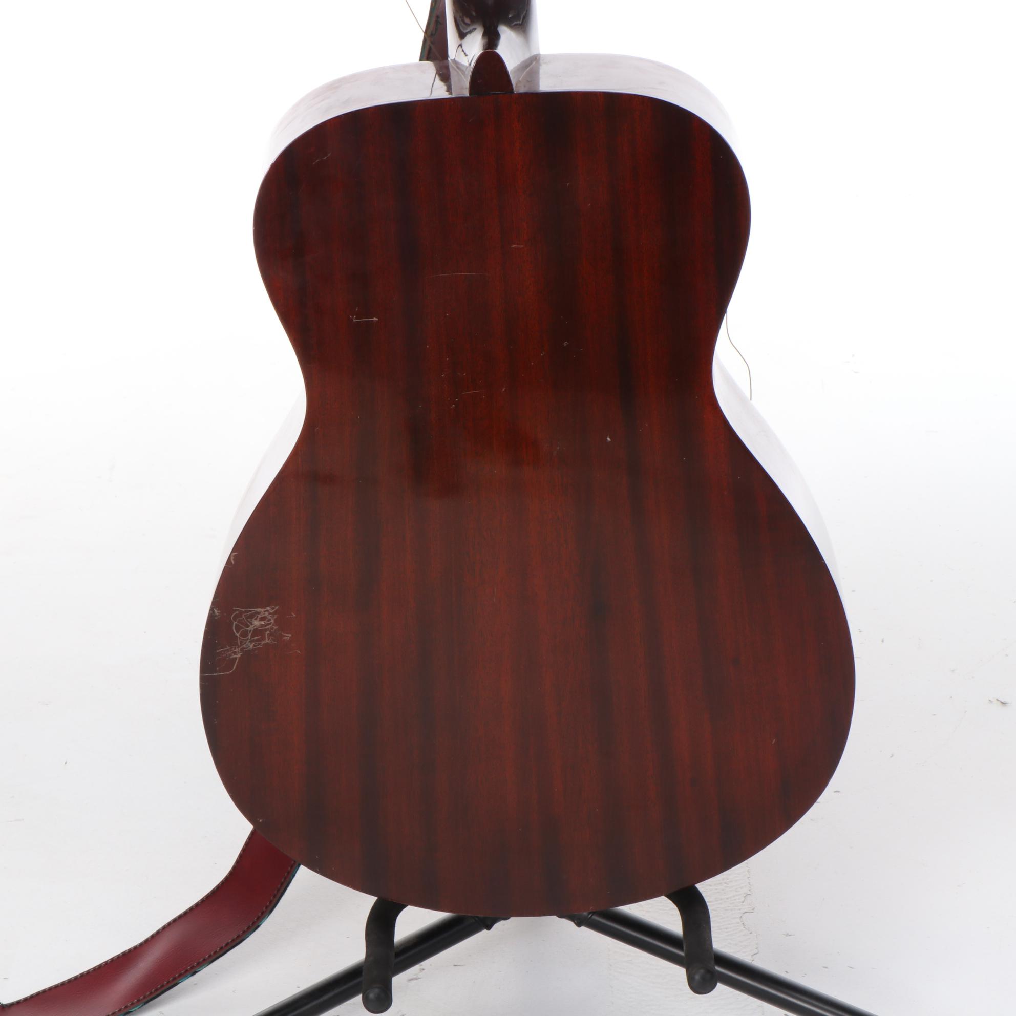 Yamaha FG-170 Acoustic Folk Guitar with Strap, Case, c. 1973