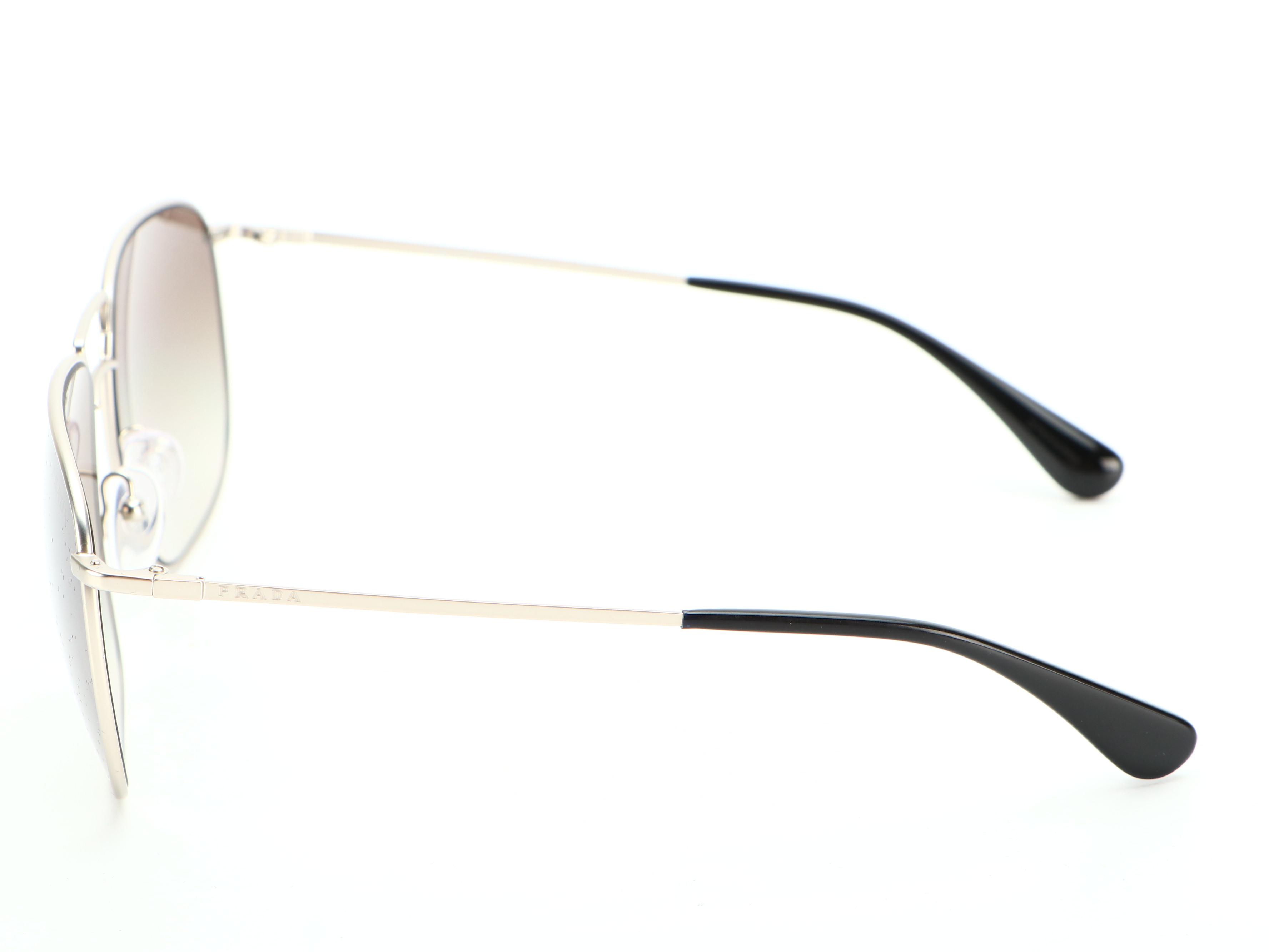 Prada SPR52T Aviator Metal Frame Gradient Lens Sunglasses with Case and Box