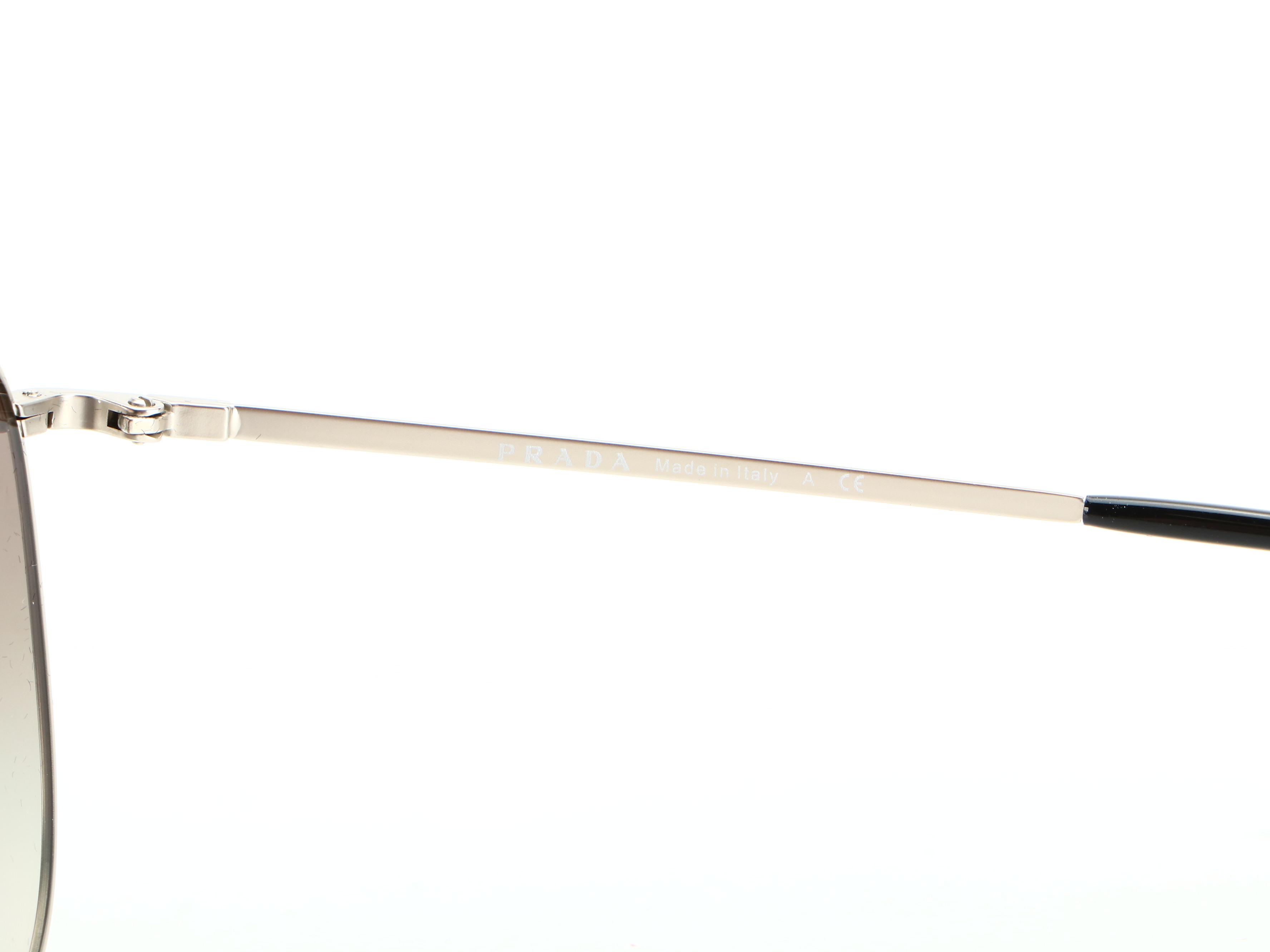 Prada SPR52T Aviator Metal Frame Gradient Lens Sunglasses with Case and Box