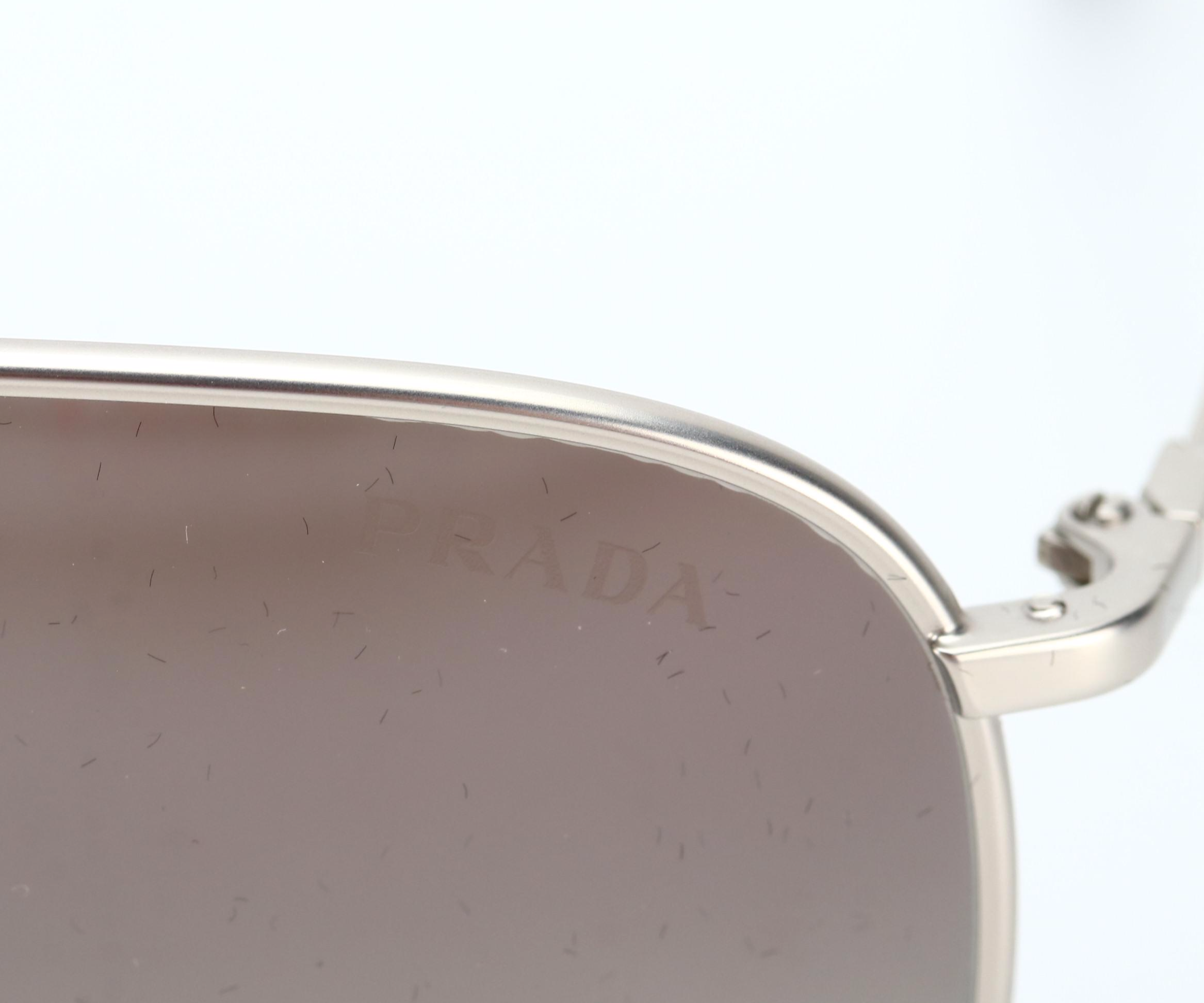 Prada SPR52T Aviator Metal Frame Gradient Lens Sunglasses with Case and Box