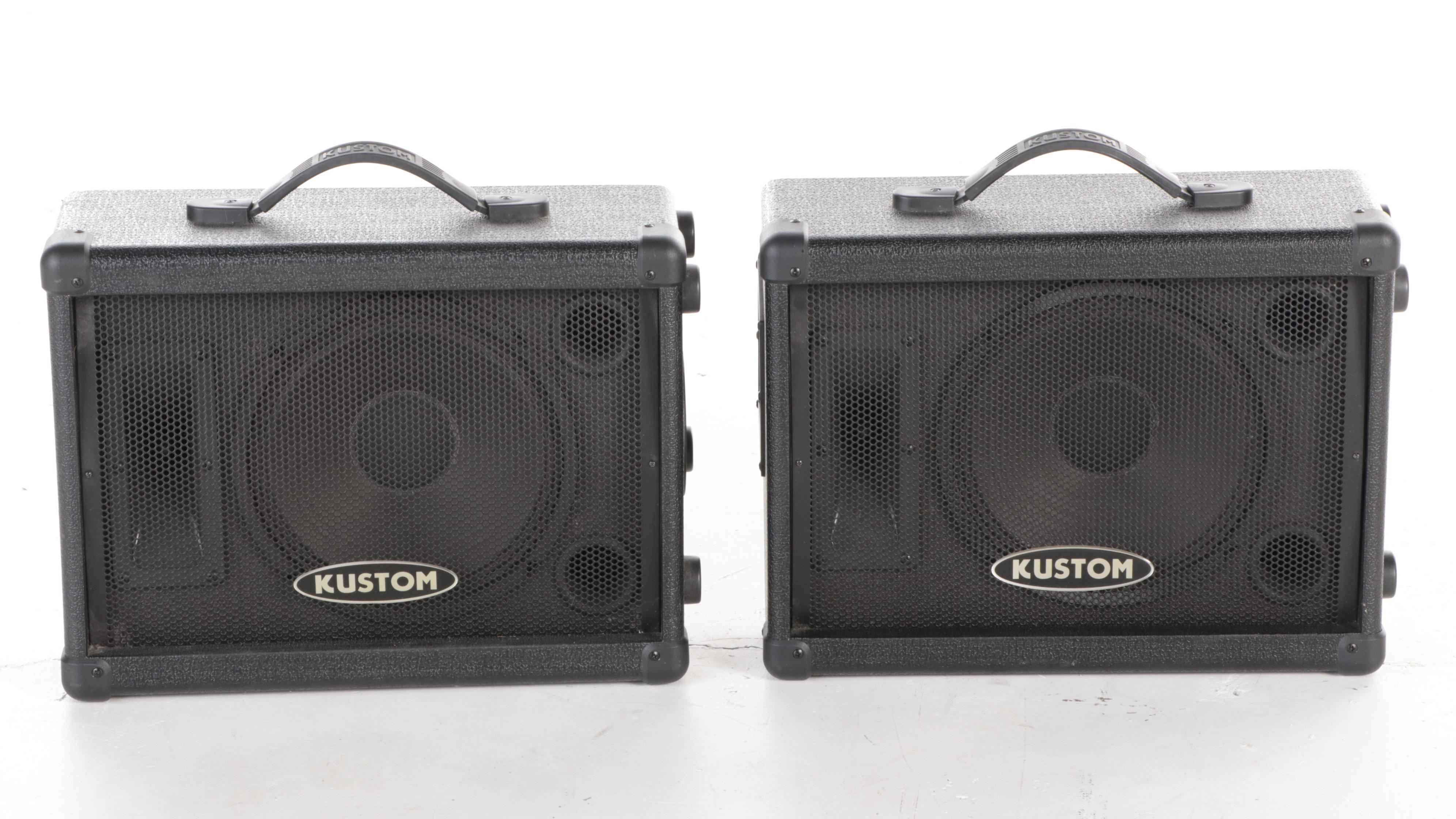Carvin 1562 P.A. Speakers, Kustom KSC10M Floor Monitors