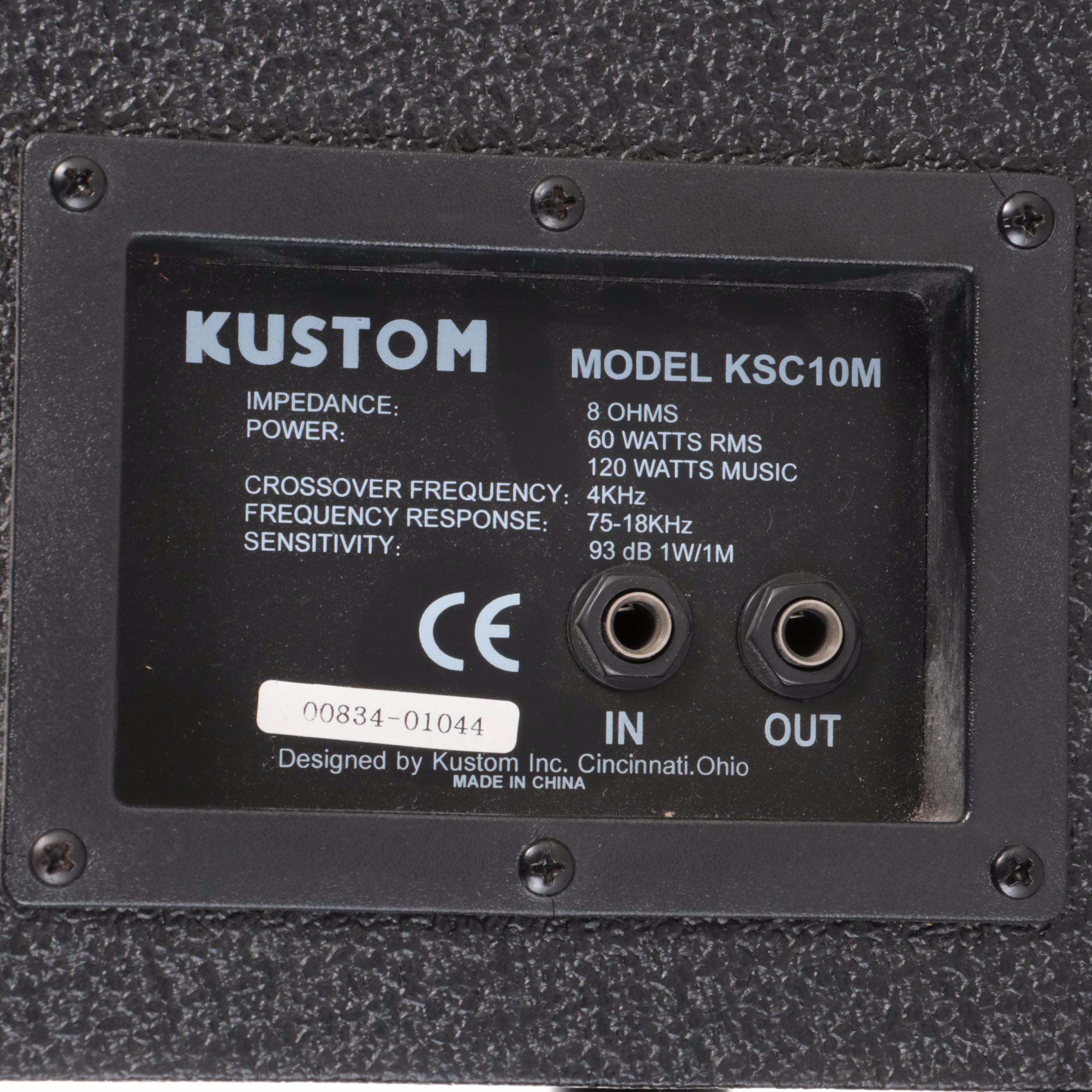 Carvin 1562 P.A. Speakers, Kustom KSC10M Floor Monitors