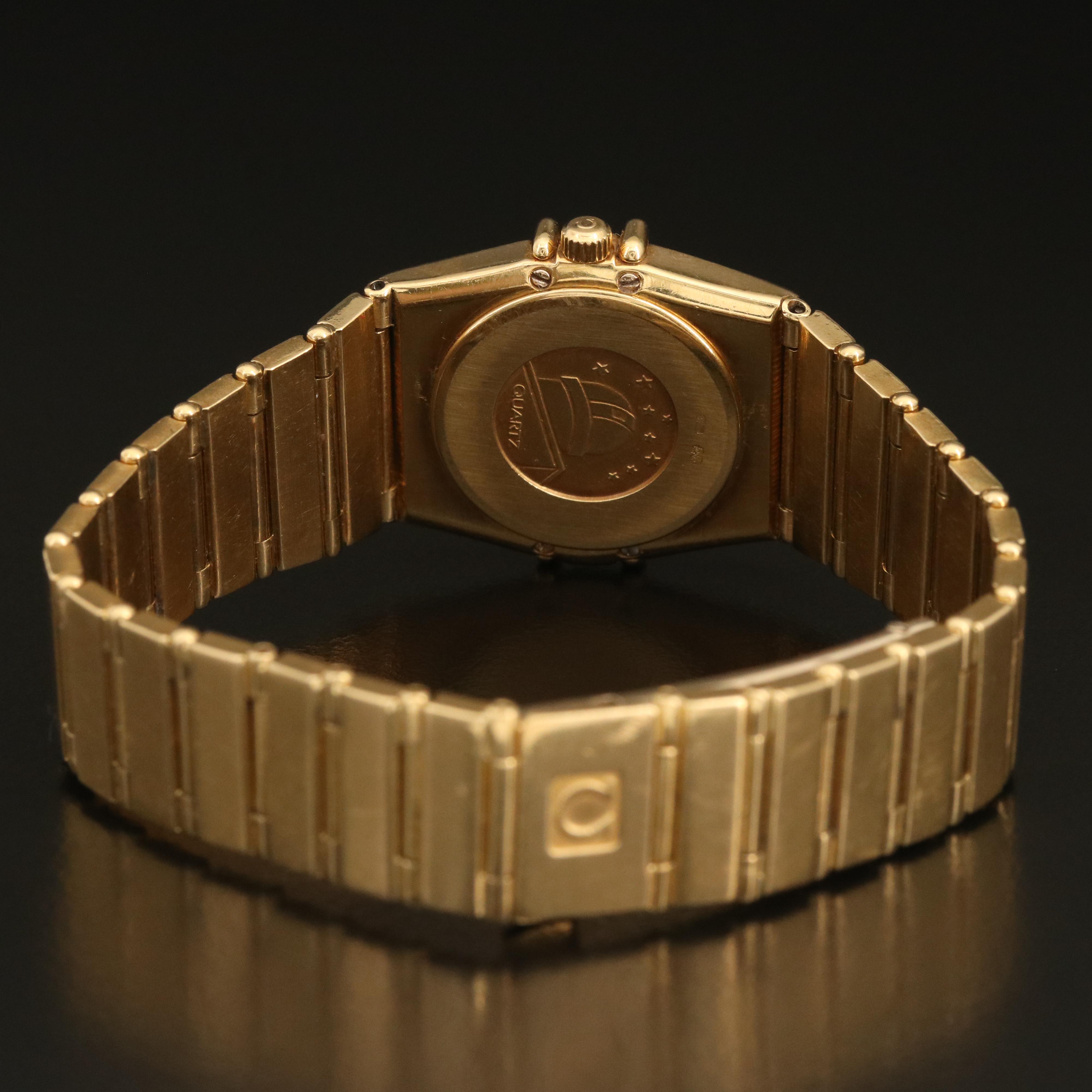 18K Omega Constellation Manhattan Diamond Watch