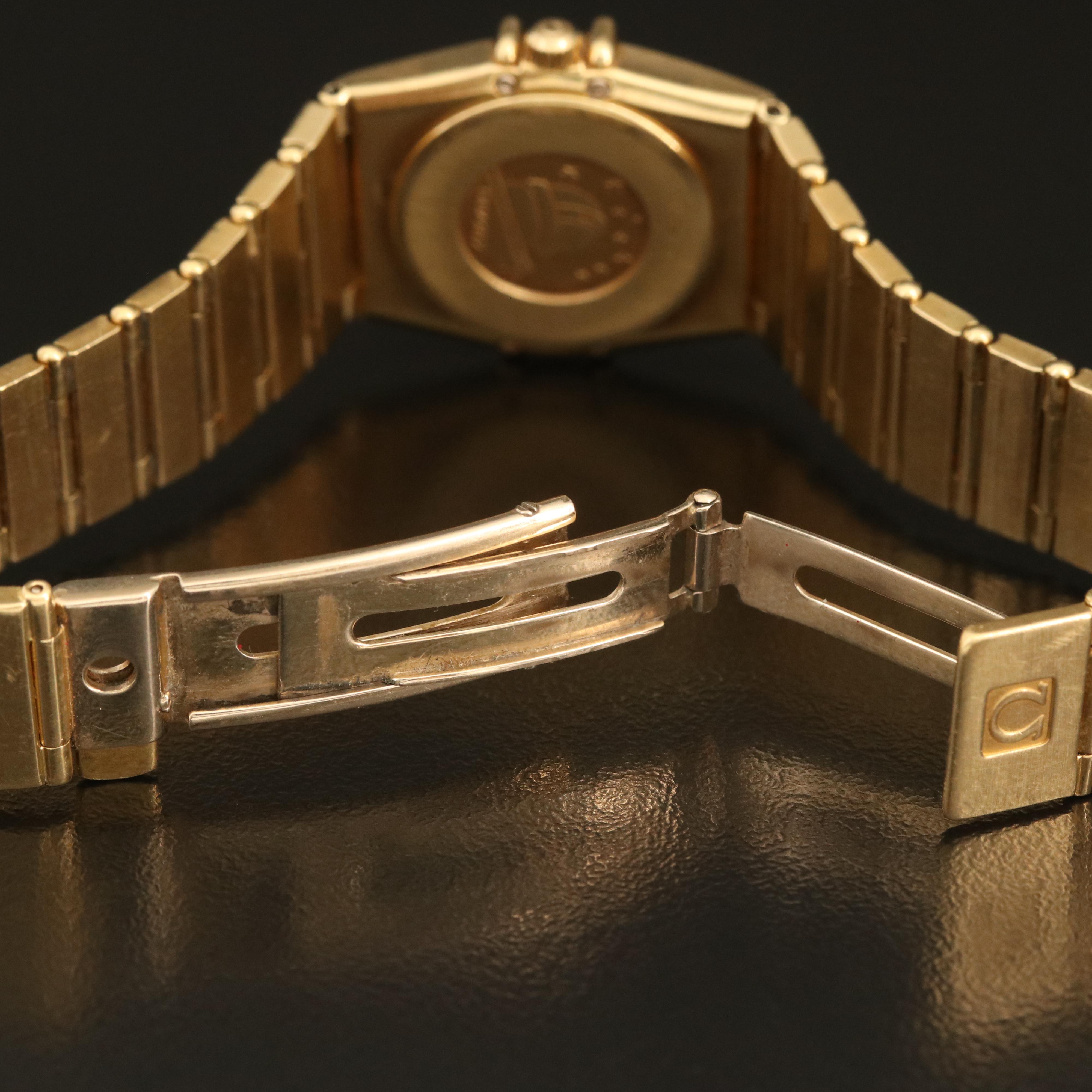 18K Omega Constellation Manhattan Diamond Watch