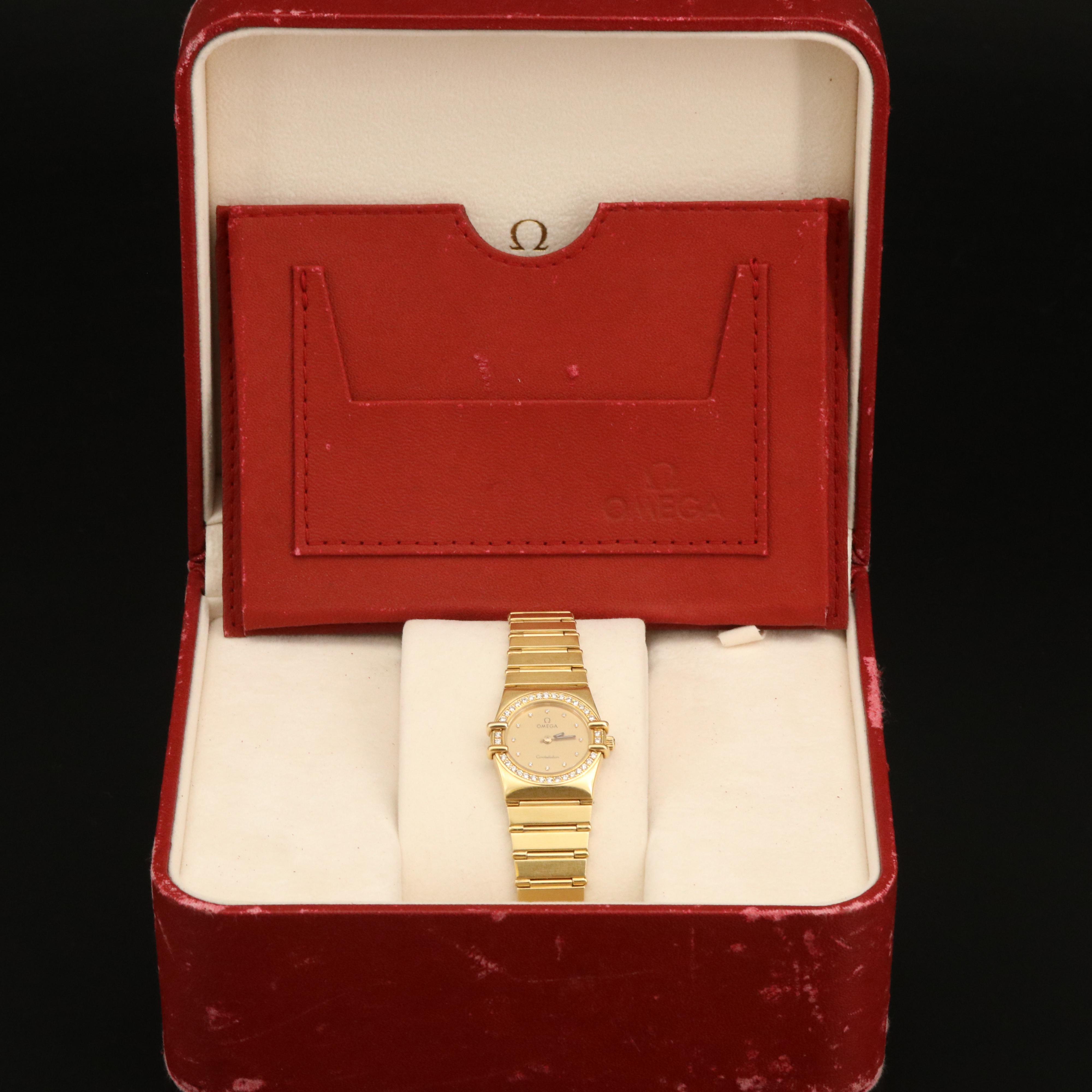 18K Omega Constellation Manhattan Diamond Watch