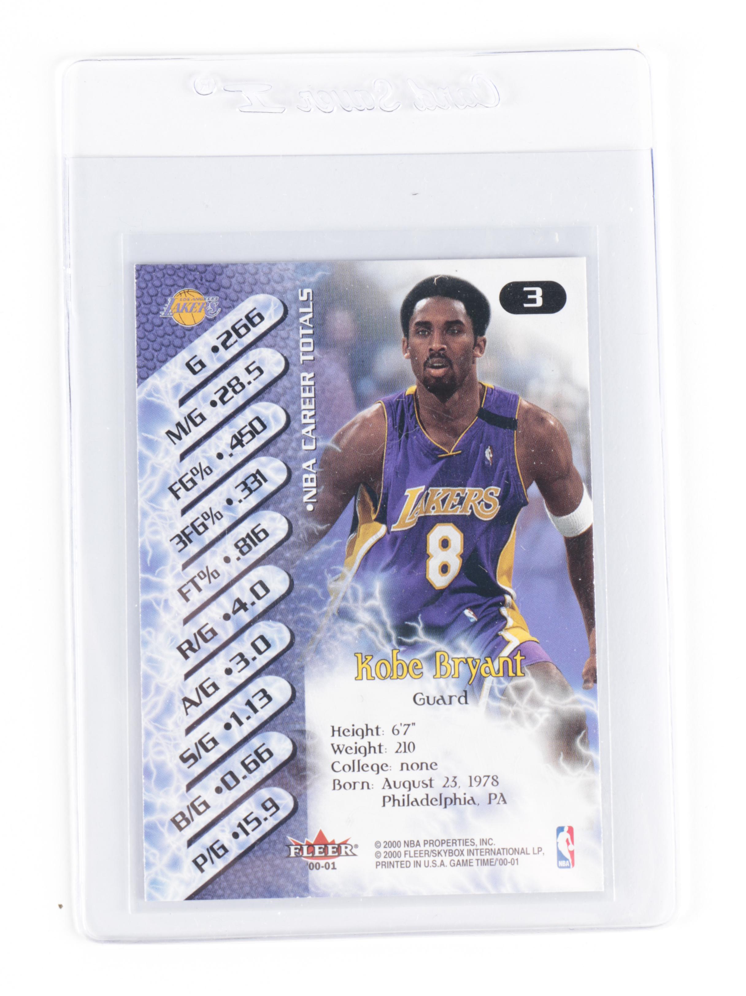 Kobe Bryant Rookie Basketball Cards Including 1996 Upper Deck Collector's Choice