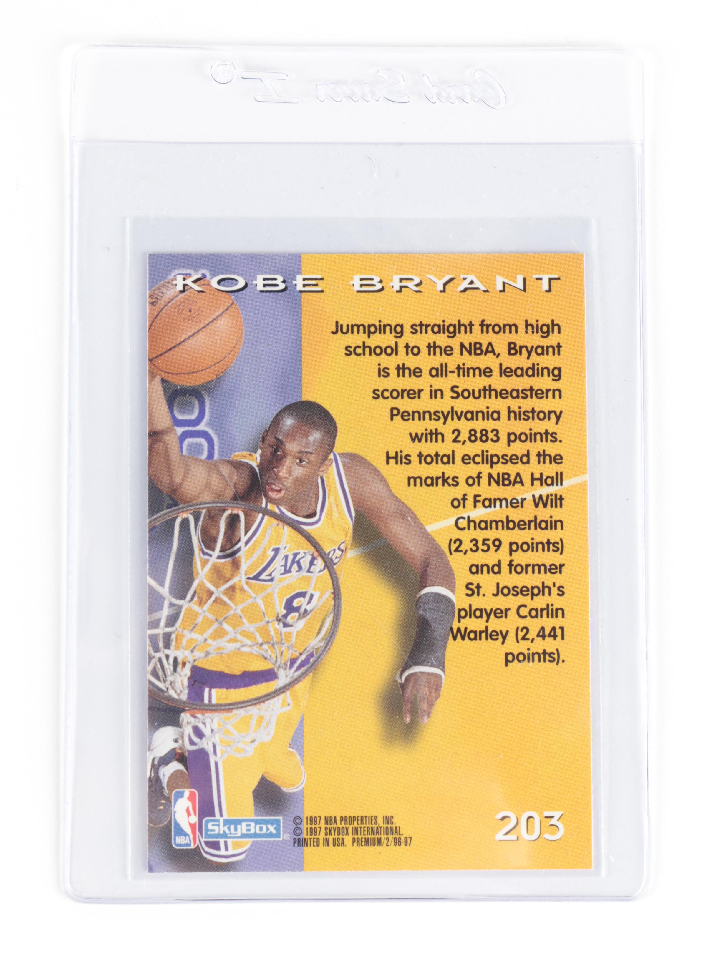 Kobe Bryant Rookie Basketball Cards Including 1996 Upper Deck Collector's Choice