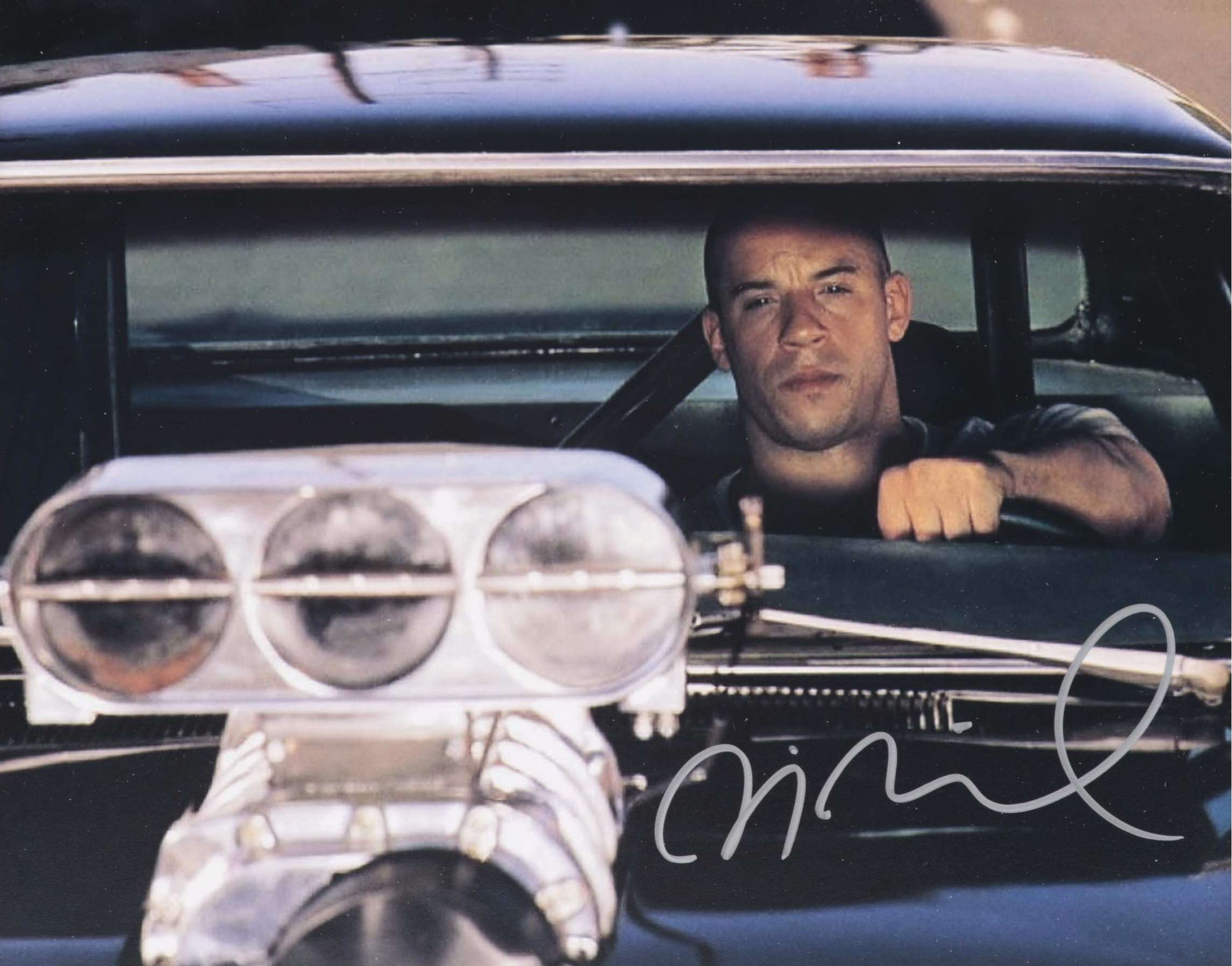 Vin Diesel "Dominic Toretto" Signed "Fast & Furious" Movie Photo Print, COA