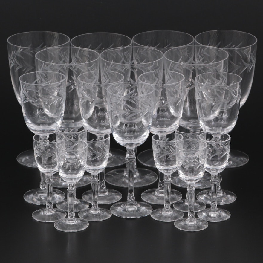 Fostoria "Holly Clear" Crystal Stemware, 1942-1980