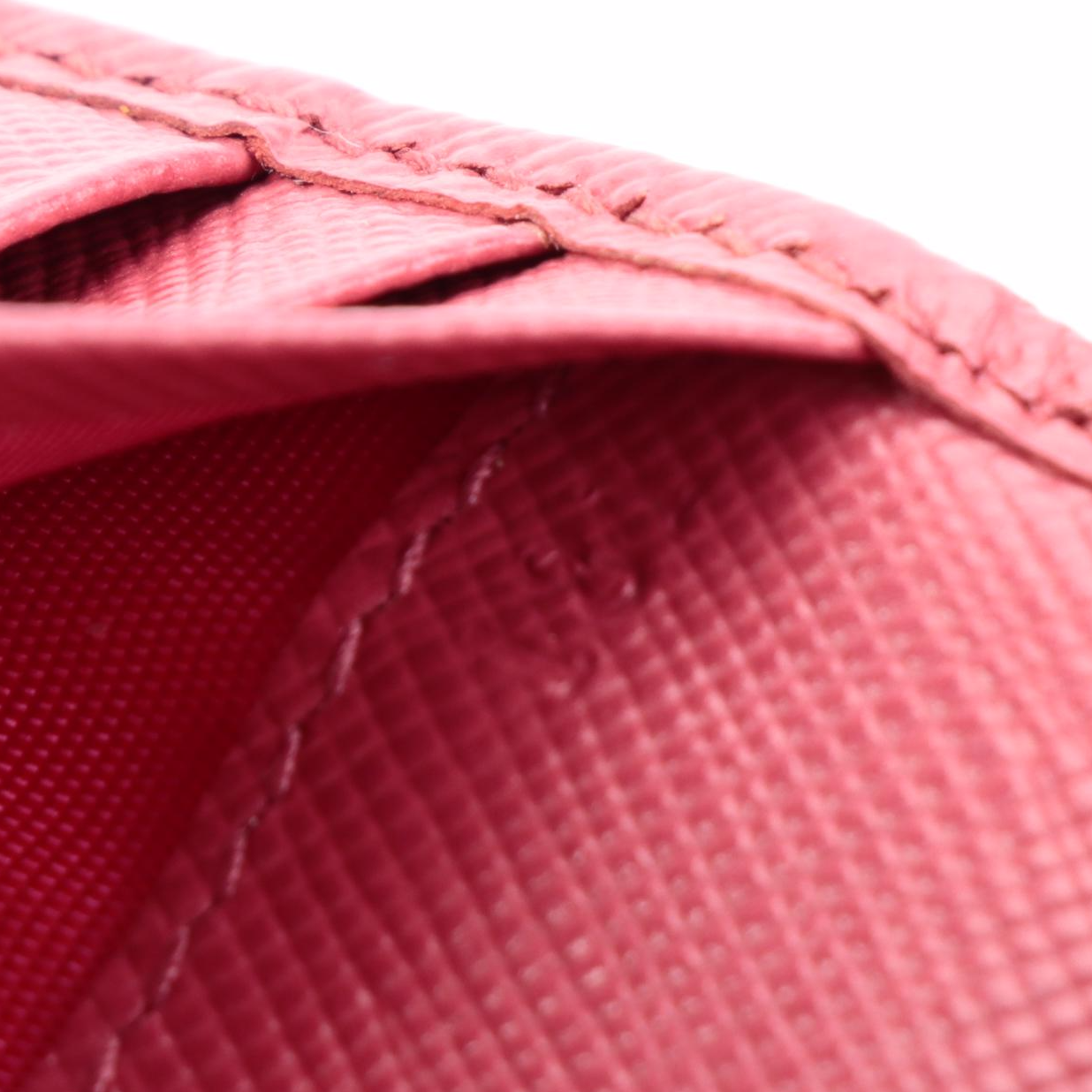 Prada Striped Continental Wallet in Saffiano Leather