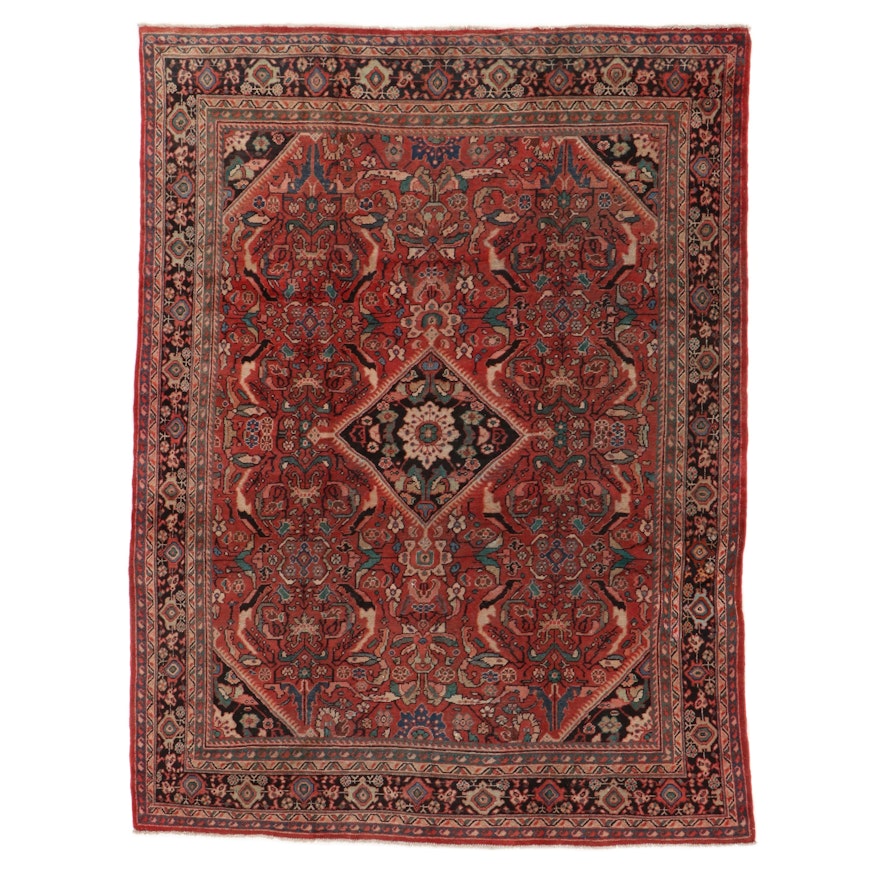 9'4 x 12'4 Hand-Knotted Persian Mahal Room Sized Rug