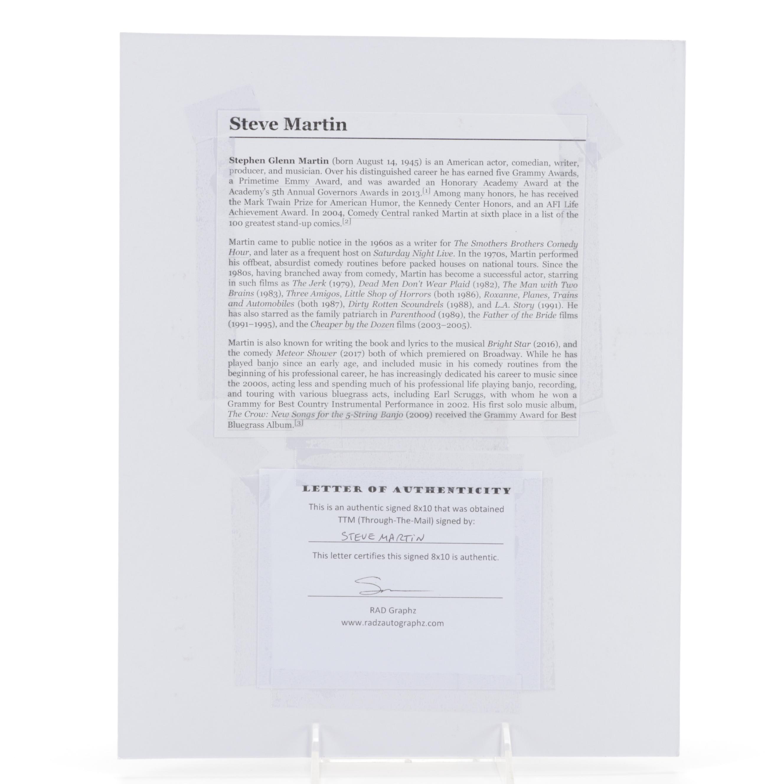 Steve Martin Signed "Roxanne" (1987) Movie Photo Print, COA