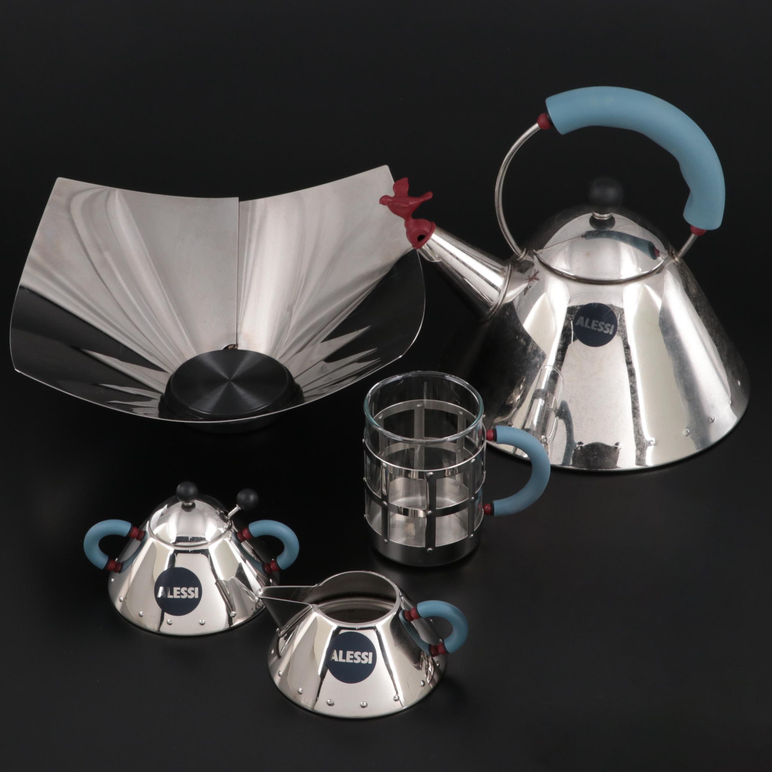 Alessi Stainless Steel Tea Set