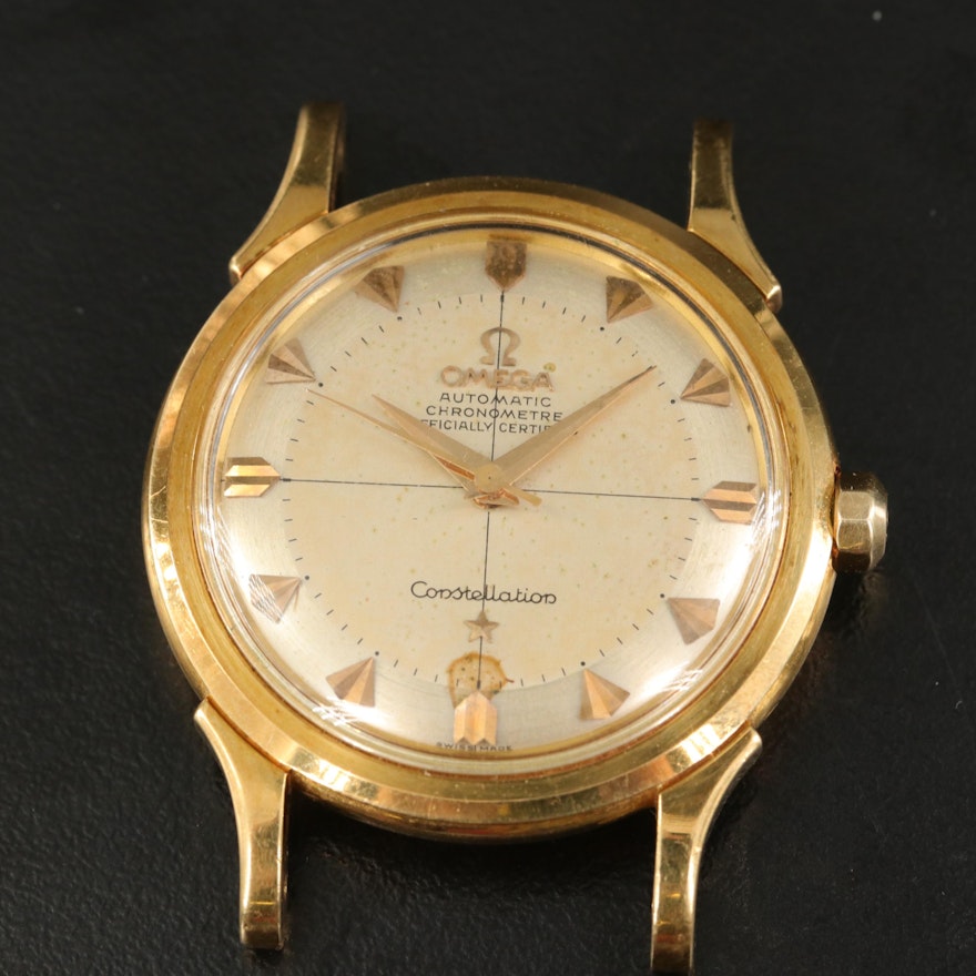 1956 Omega Constellation Deluxe 18K Yellow Gold Automatic Wristwatch