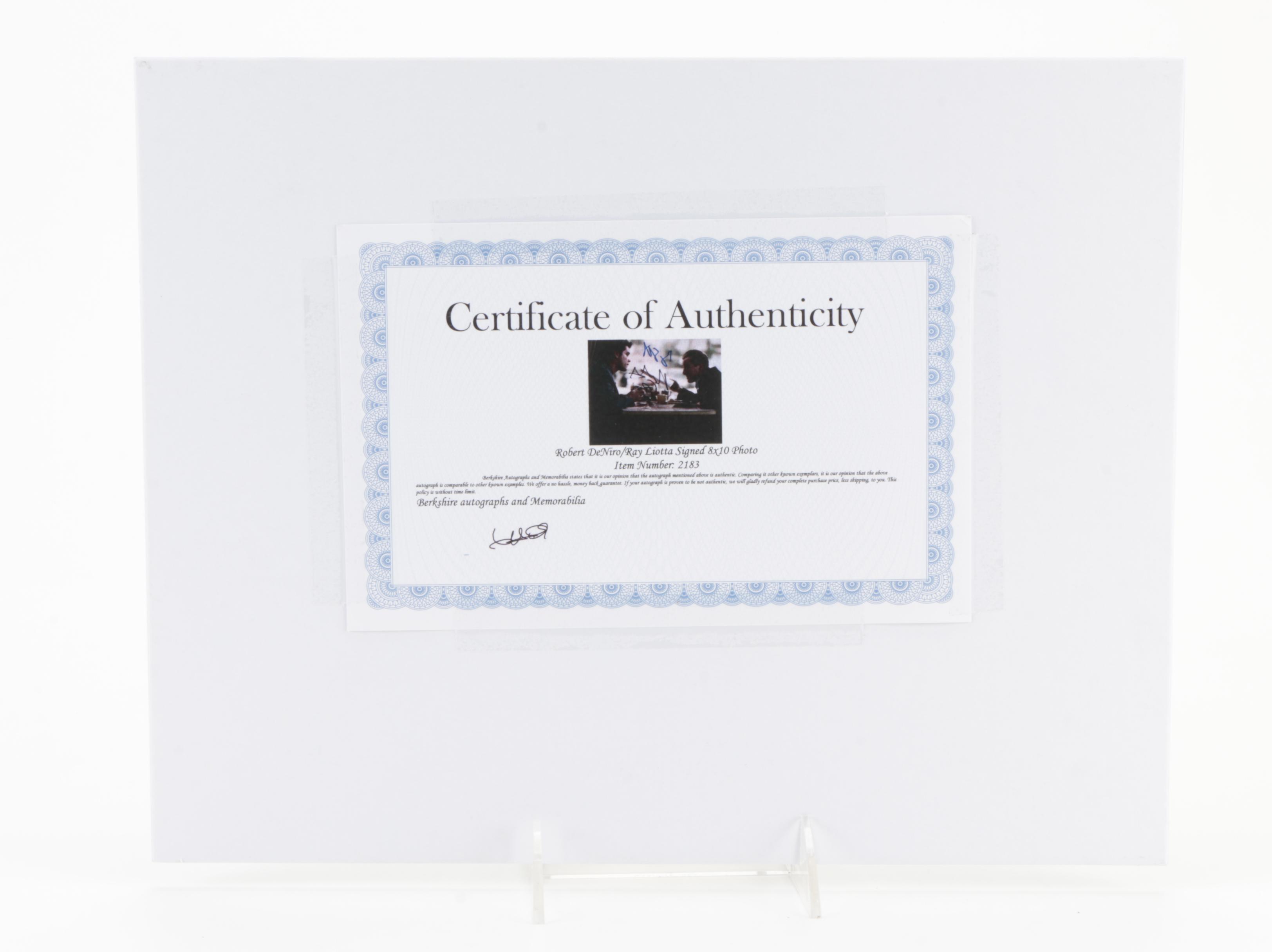 Robert De Niro and Ray Liotta Signed "Goodfellas" (1990) Movie Photo Print, COA