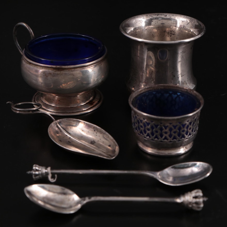 Danish Sterling Silver Demitasse Spoons and Other Sterling Silver Accessories