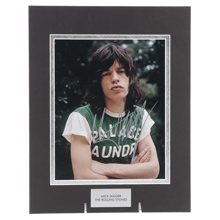 Mick Jagger Signed Lead Singer of "The Rolling Stones" Photo Print, COA
