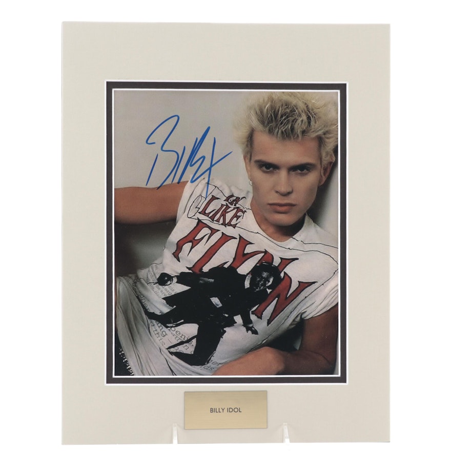 Billy Idol Signed Rock Musician, Singer, and Songwriter Photo Print, COA