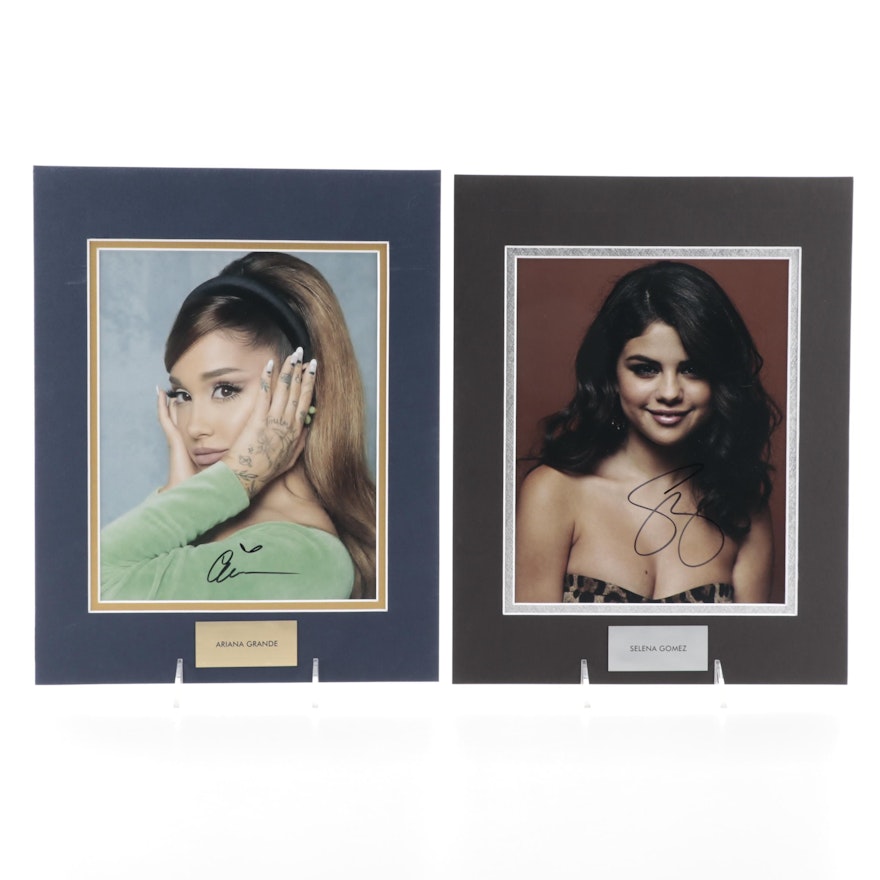 Ariana Grande and Selena Gomez Signed Singer, Songwriter, and Actress Prints