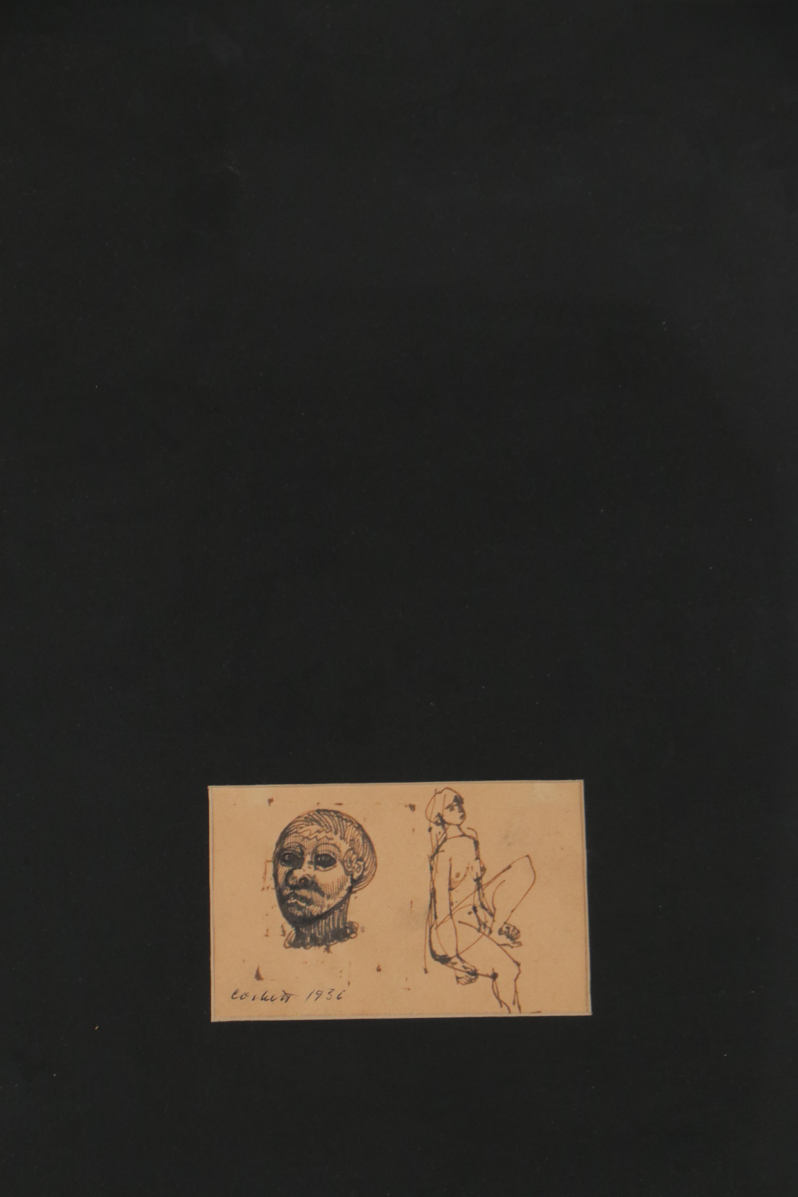 Edward M. Corbett Figural Ink Study, 1956