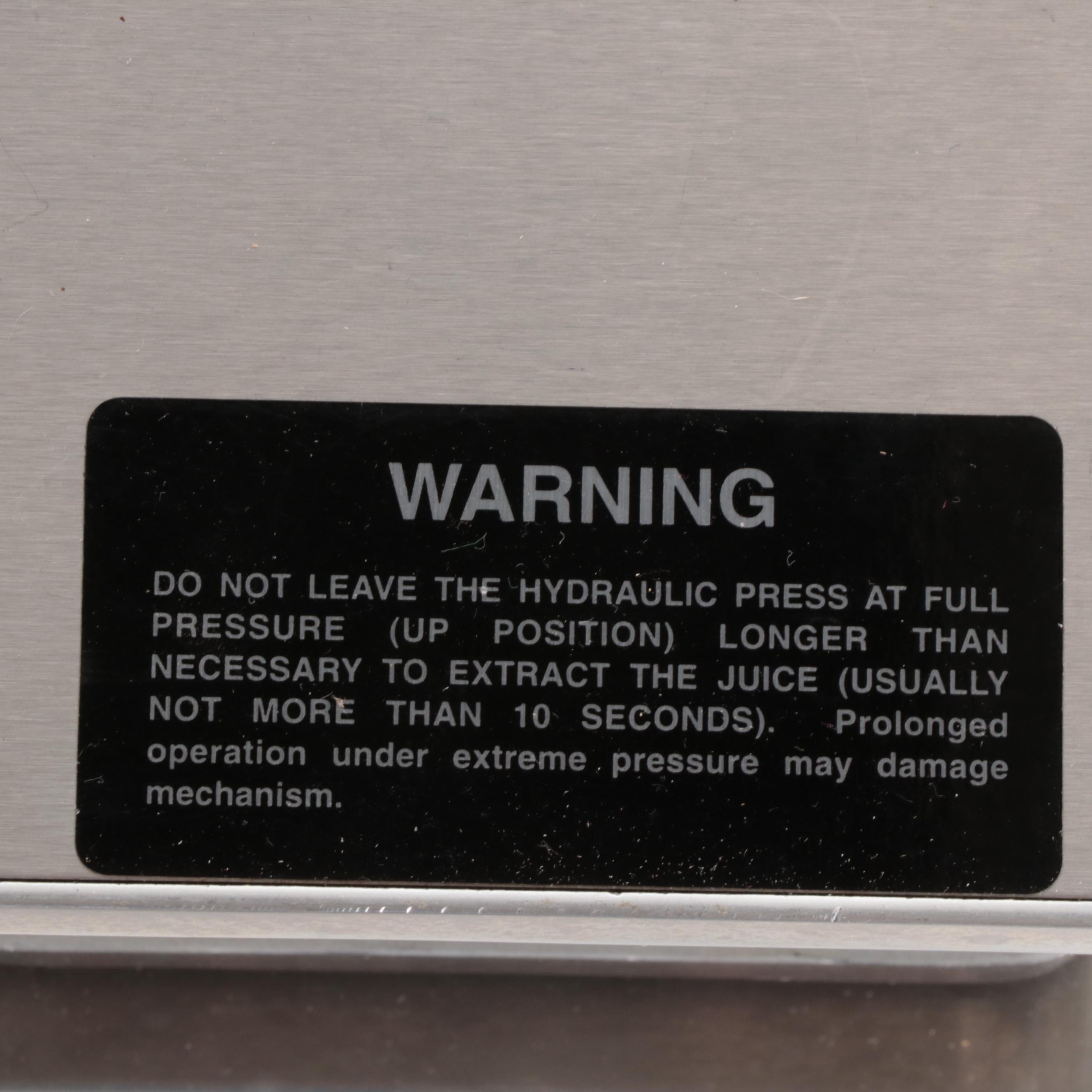 Norwalk Food Factory and Hydraulic Press Juicer Model 270