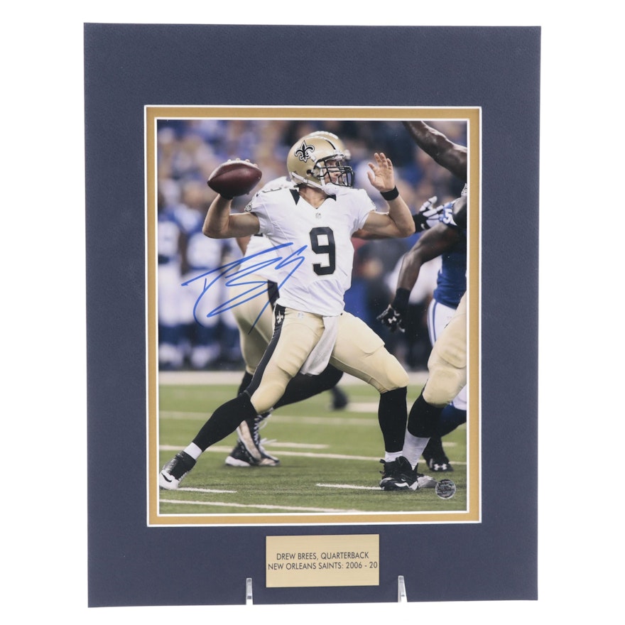 Drew Brees Signed Quarterback New Orleans Saints (2006-2020) Photo Print, COA