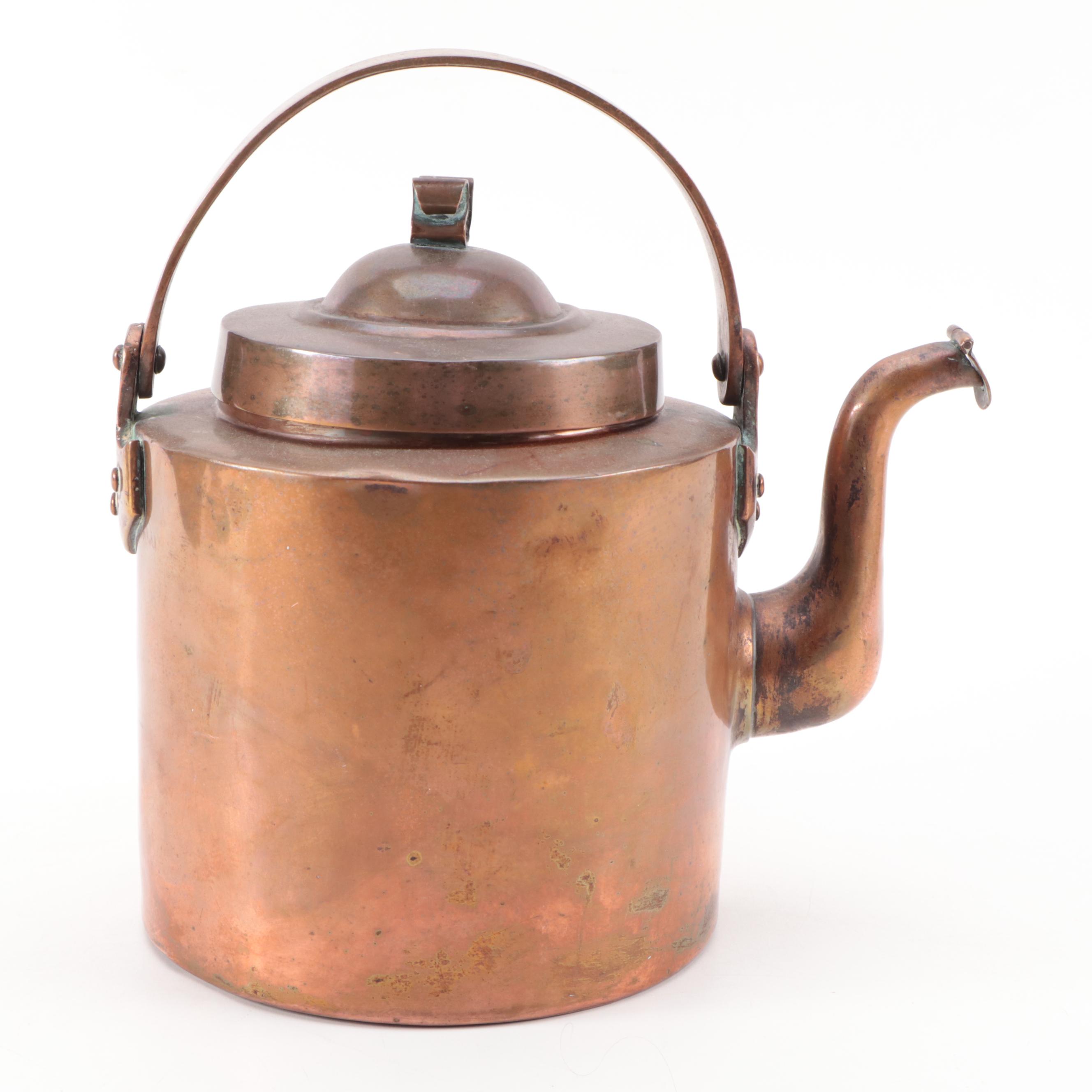 Hand-Forged Copper Kettles, Late 19th/Early 20th Century