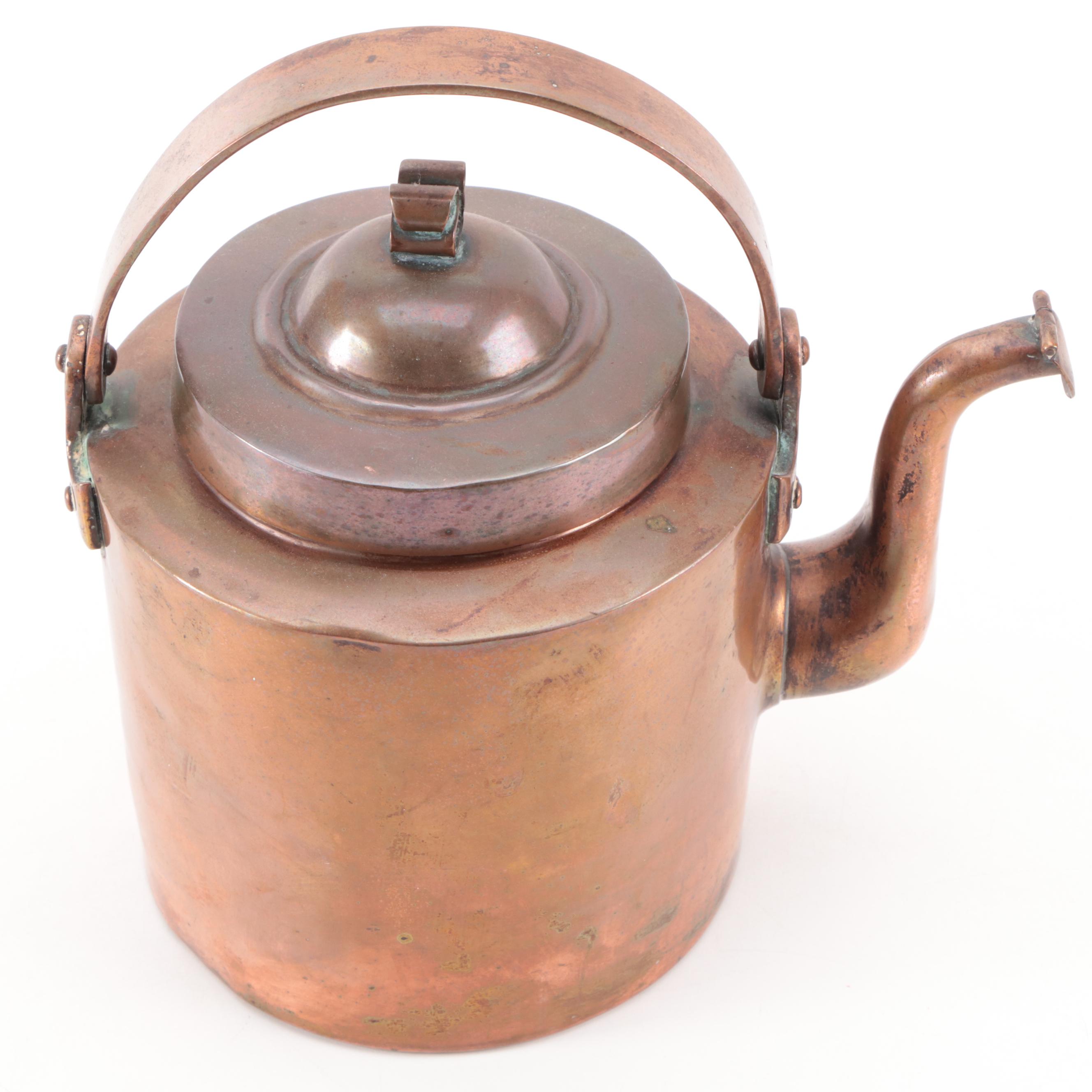 Hand-Forged Copper Kettles, Late 19th/Early 20th Century