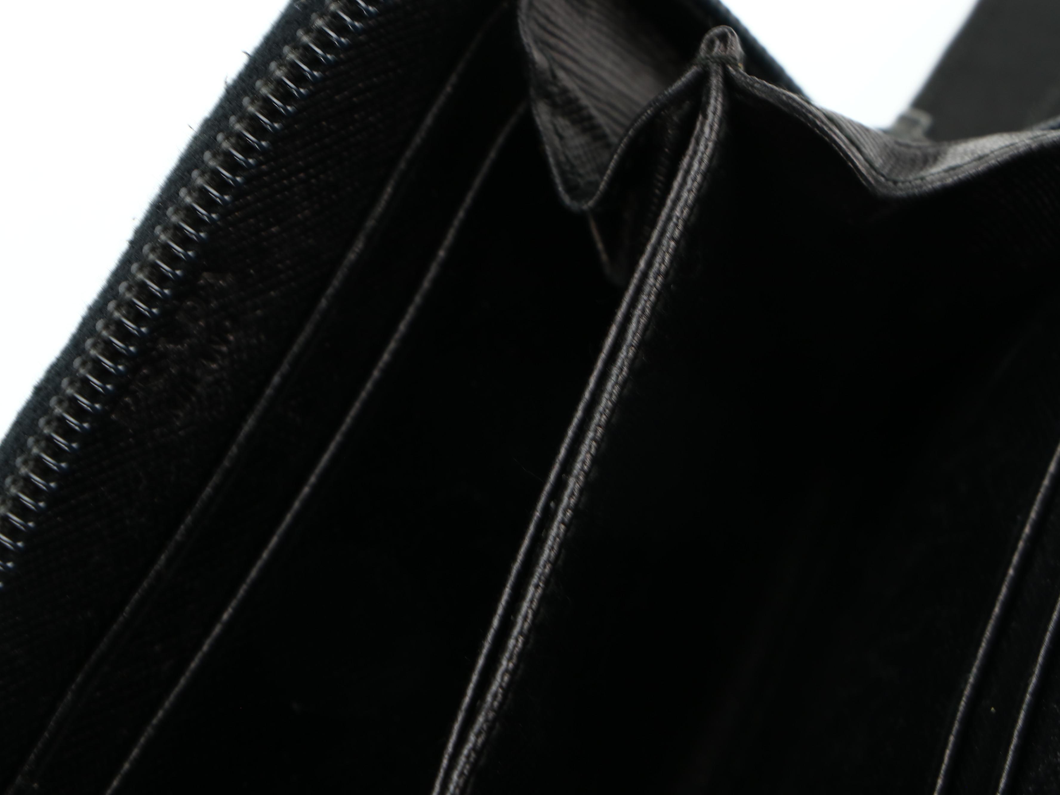 Prada Zipper Accordion Coin Purse in Black Nylon