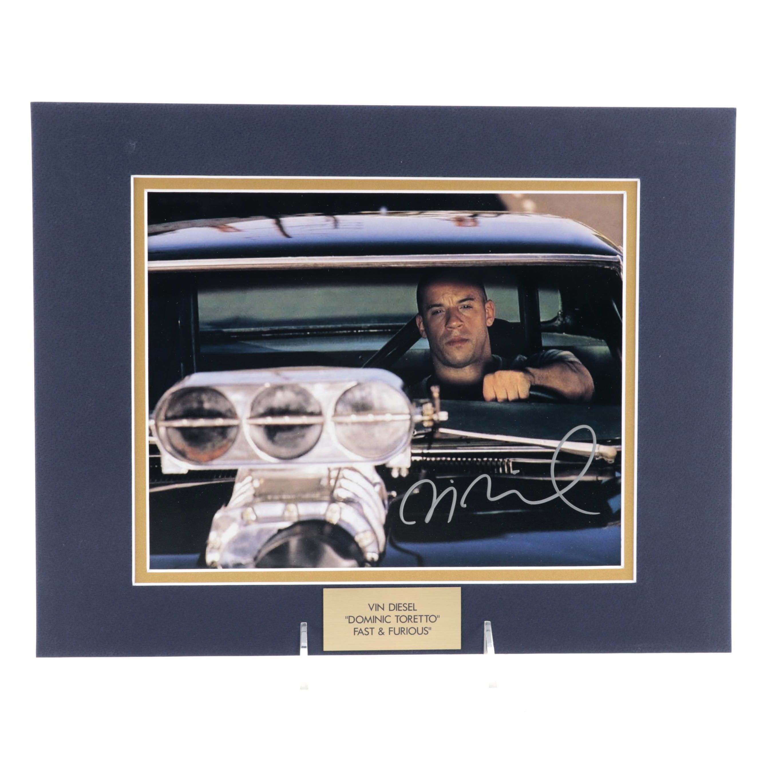 Vin Diesel "Dominic Toretto" Signed "Fast & Furious" Movie Photo Print, COA