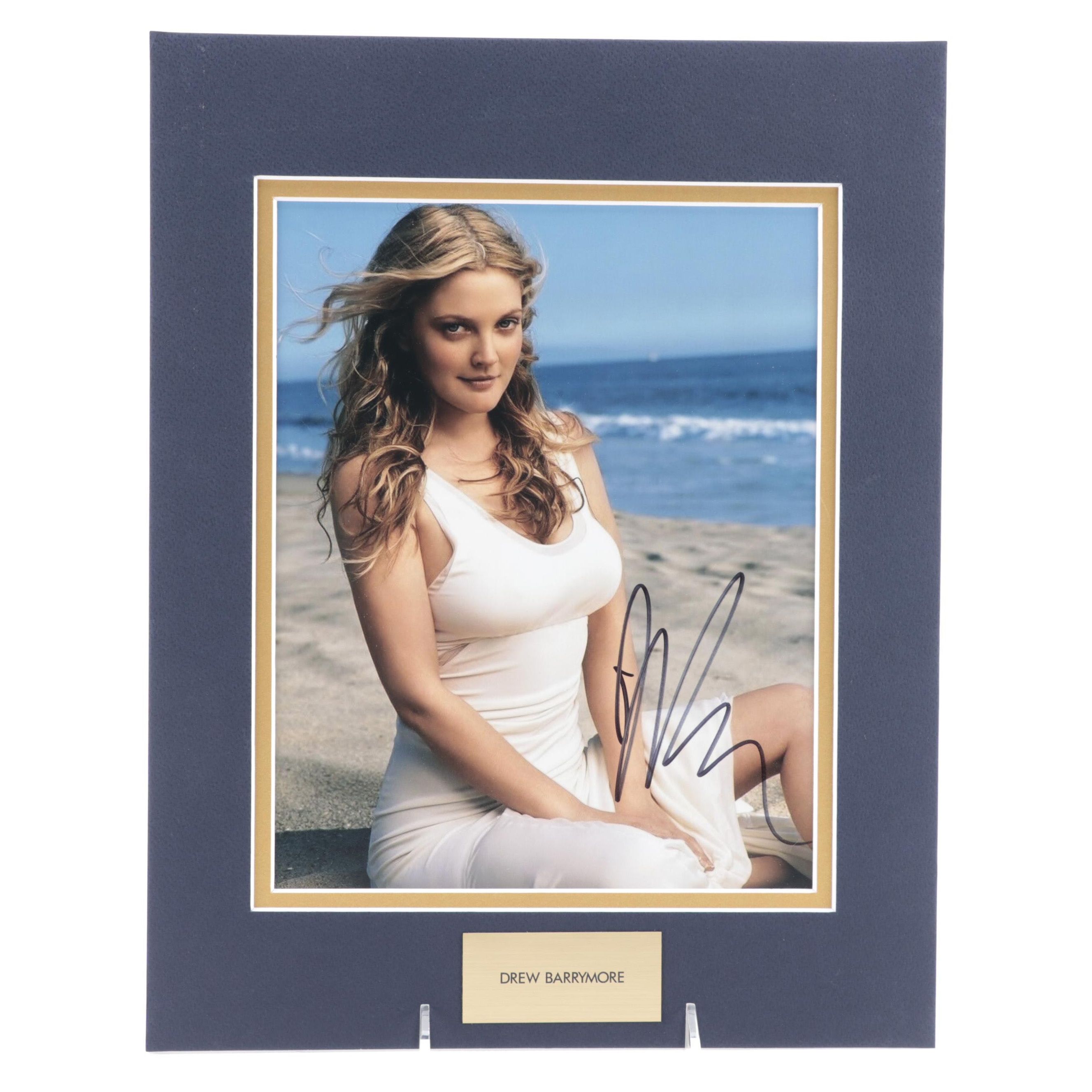 Drew Barrymore Signed "Golden Globe" and "Emmy Award" Winner Photo Print, COA