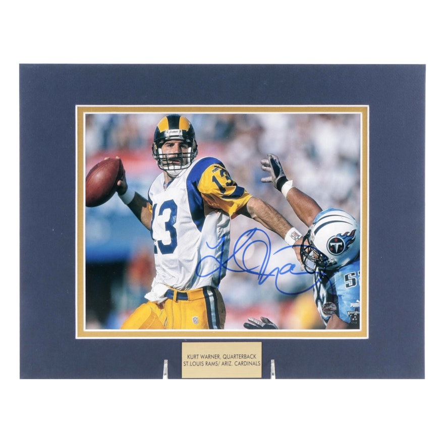 Kurt Warner Signed Quarterback St. Louis Rams NFL Photo Print, COA