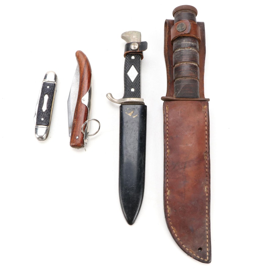 Kabar USMC, Solingen Fixed Blade Knives, Okapi, Ideal Brand Folding Knives