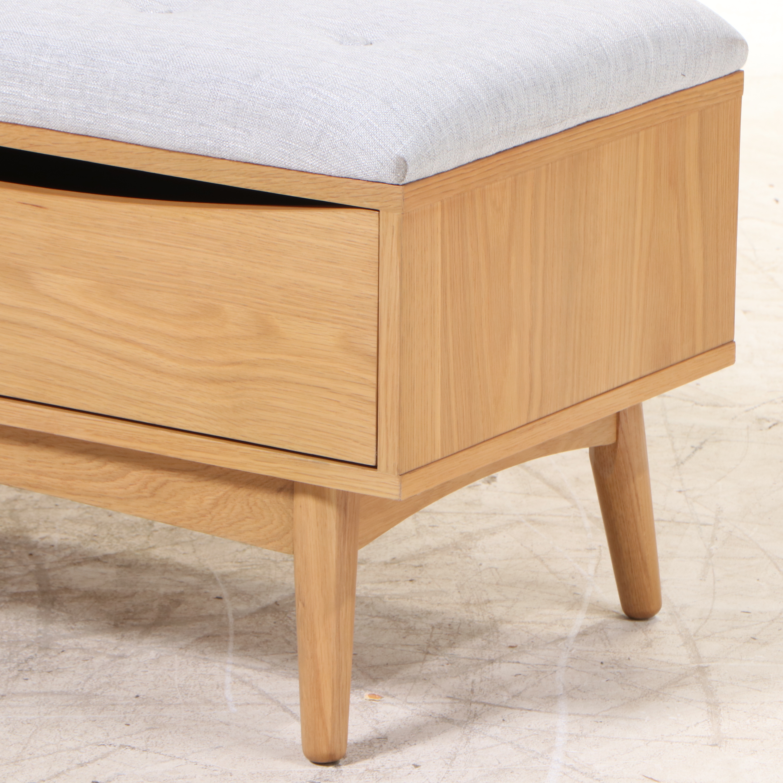 Article. "Culla" Oak Bench with Drawer
