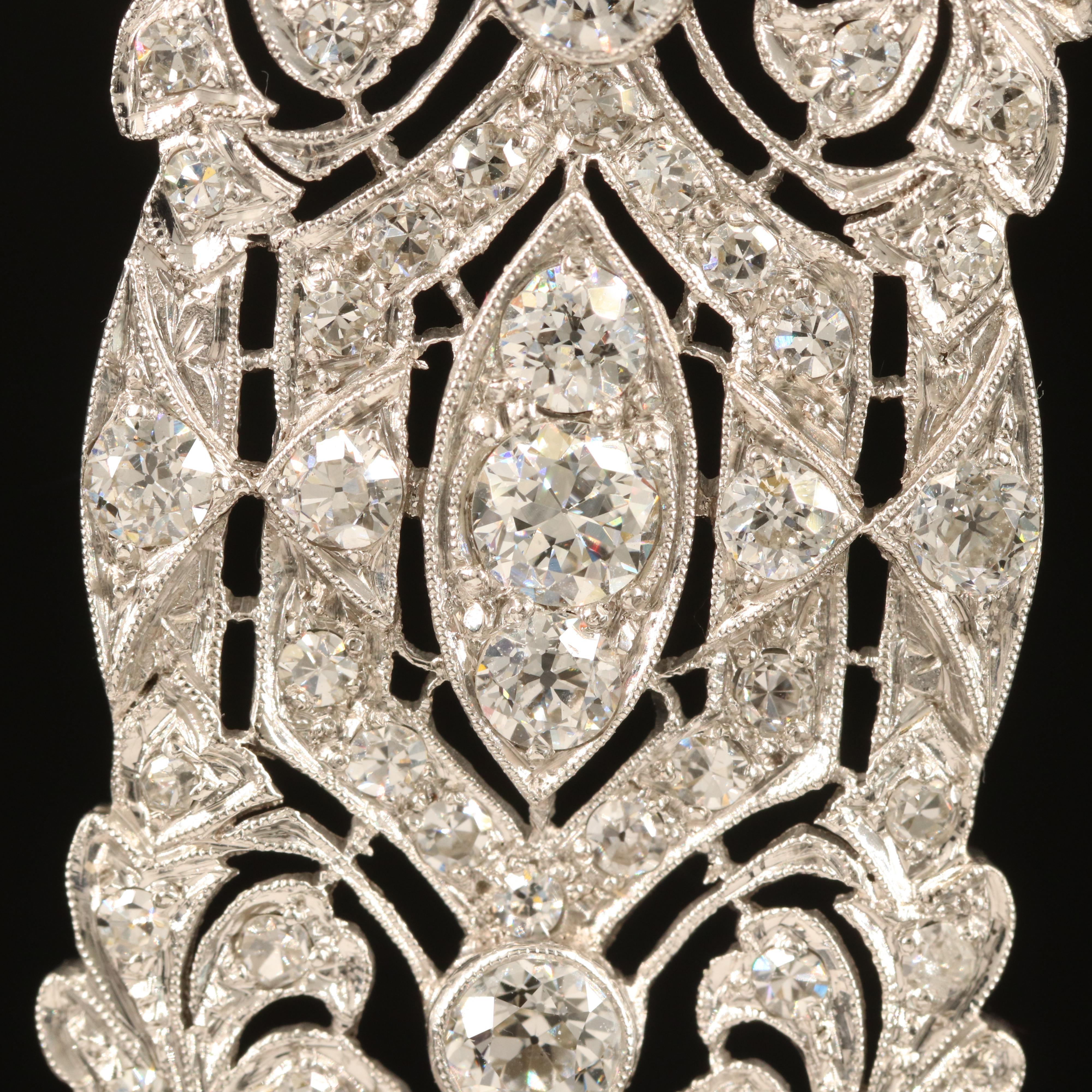 Edwardian Platinum 2.68 CTW Diamond Pendant