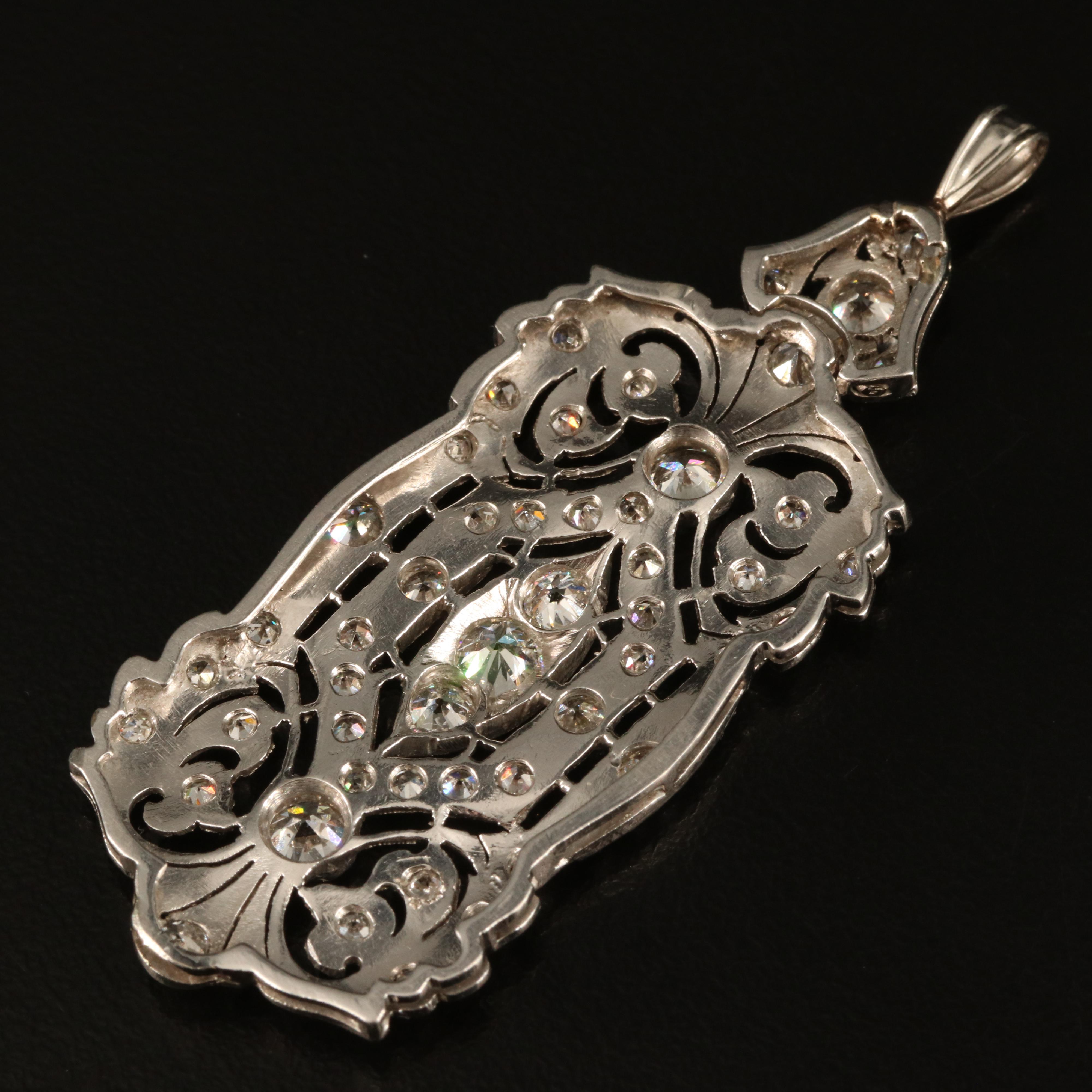 Edwardian Platinum 2.68 CTW Diamond Pendant