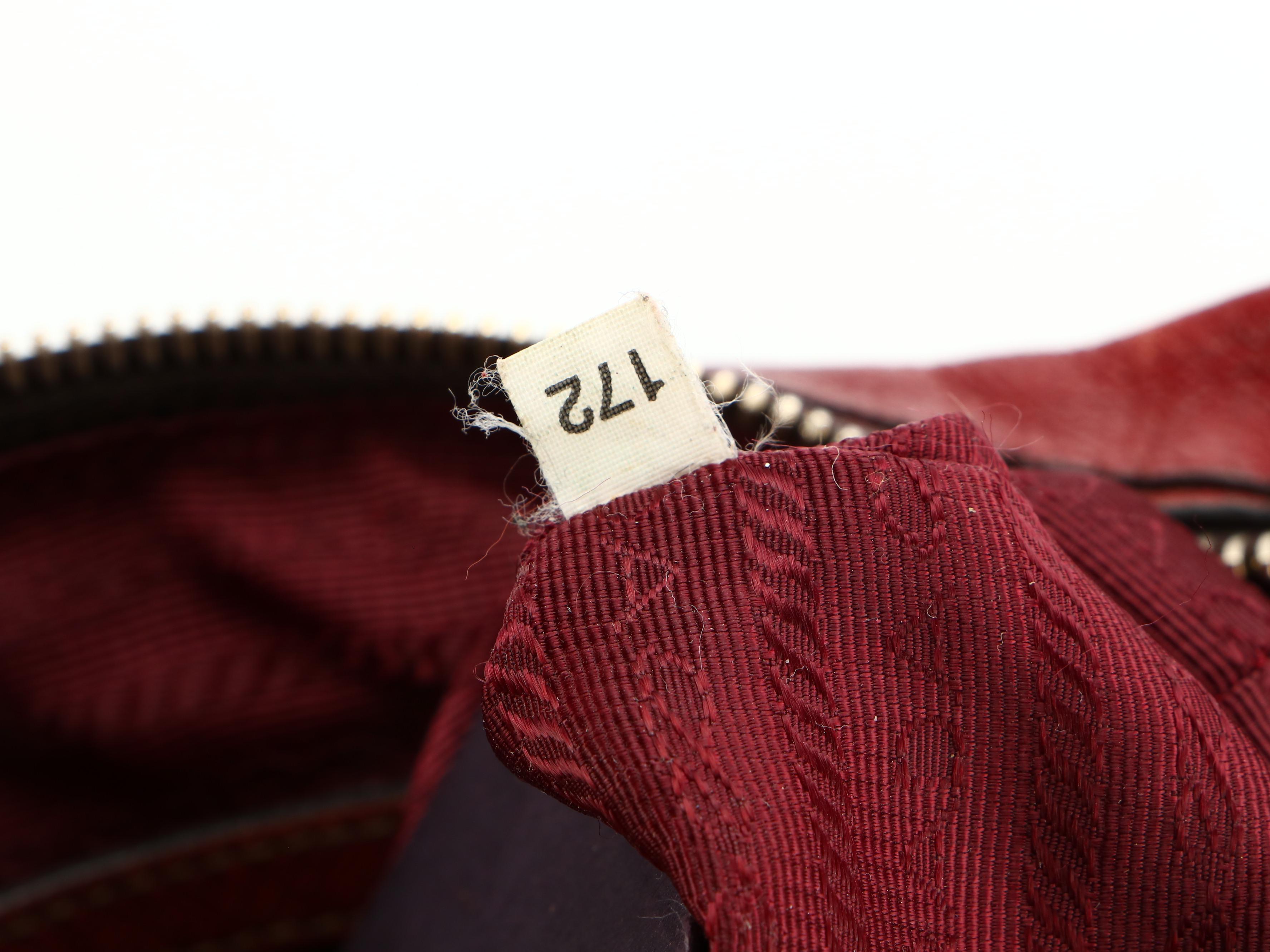 Prada Two-Way Bag in Red Saffiano Leather and Red Tessuto Nylon