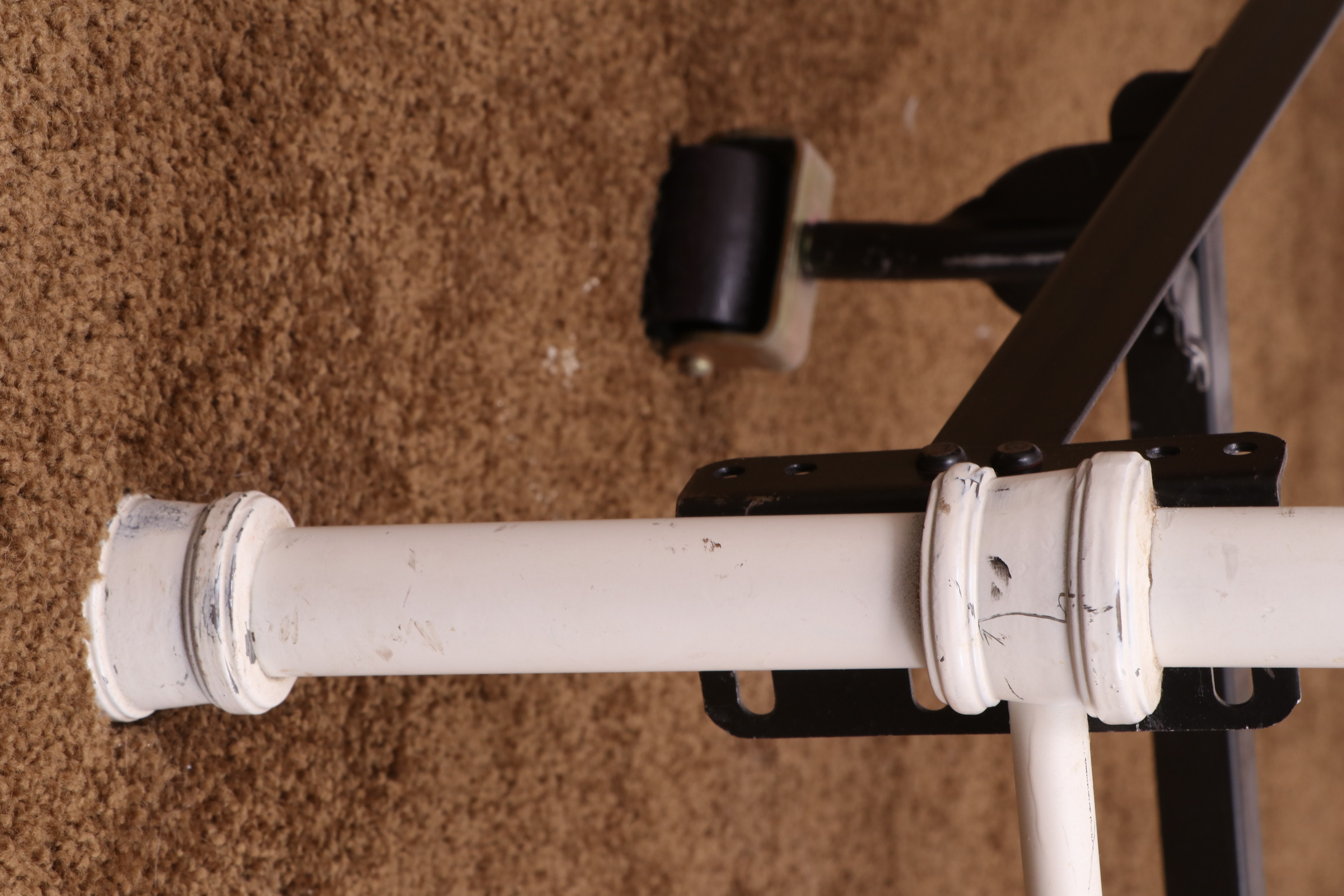 Victorian Style Queen White Metal Bed Frame