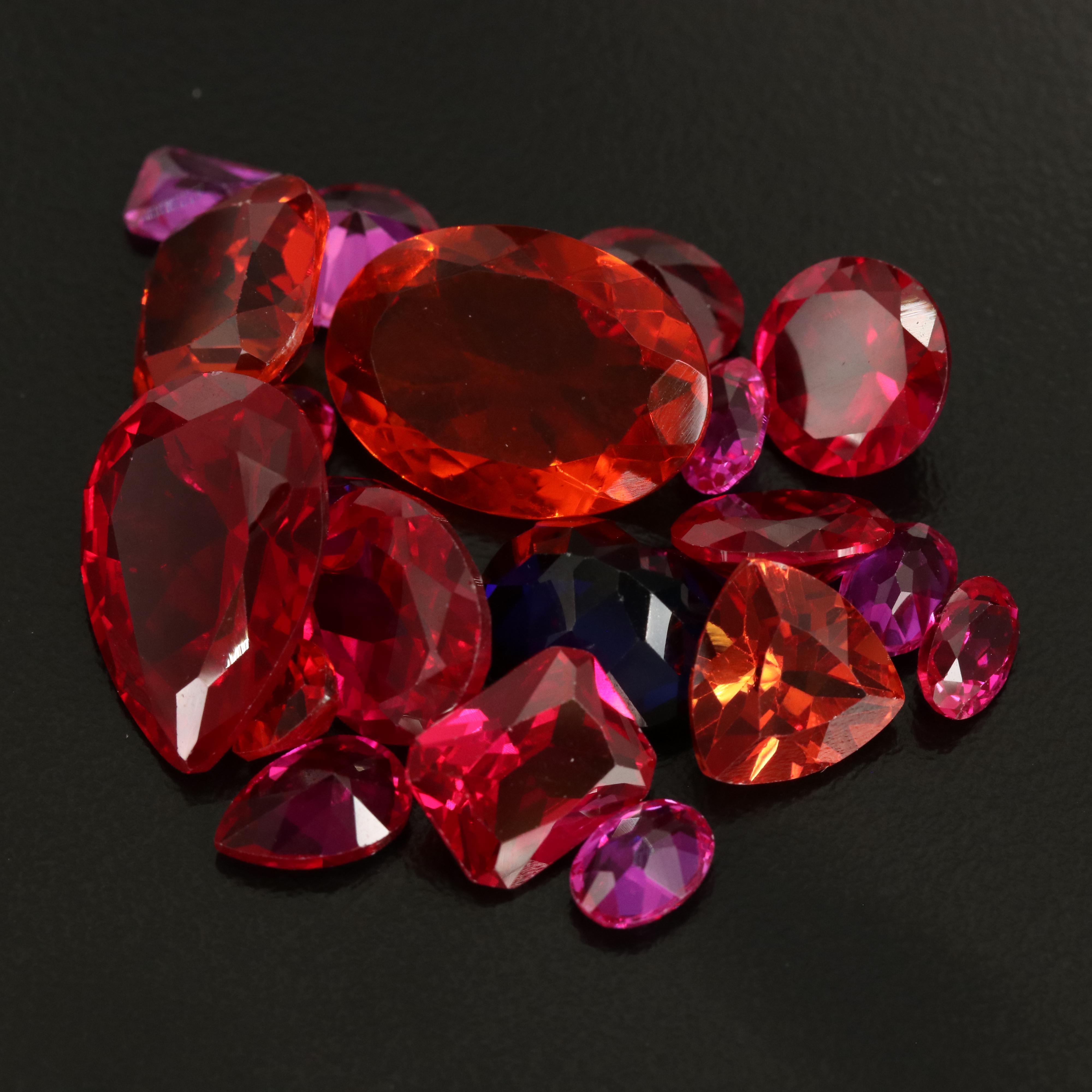 Loose Laboratory Grown Sapphires, Laboratory Grown Rubies and Glass