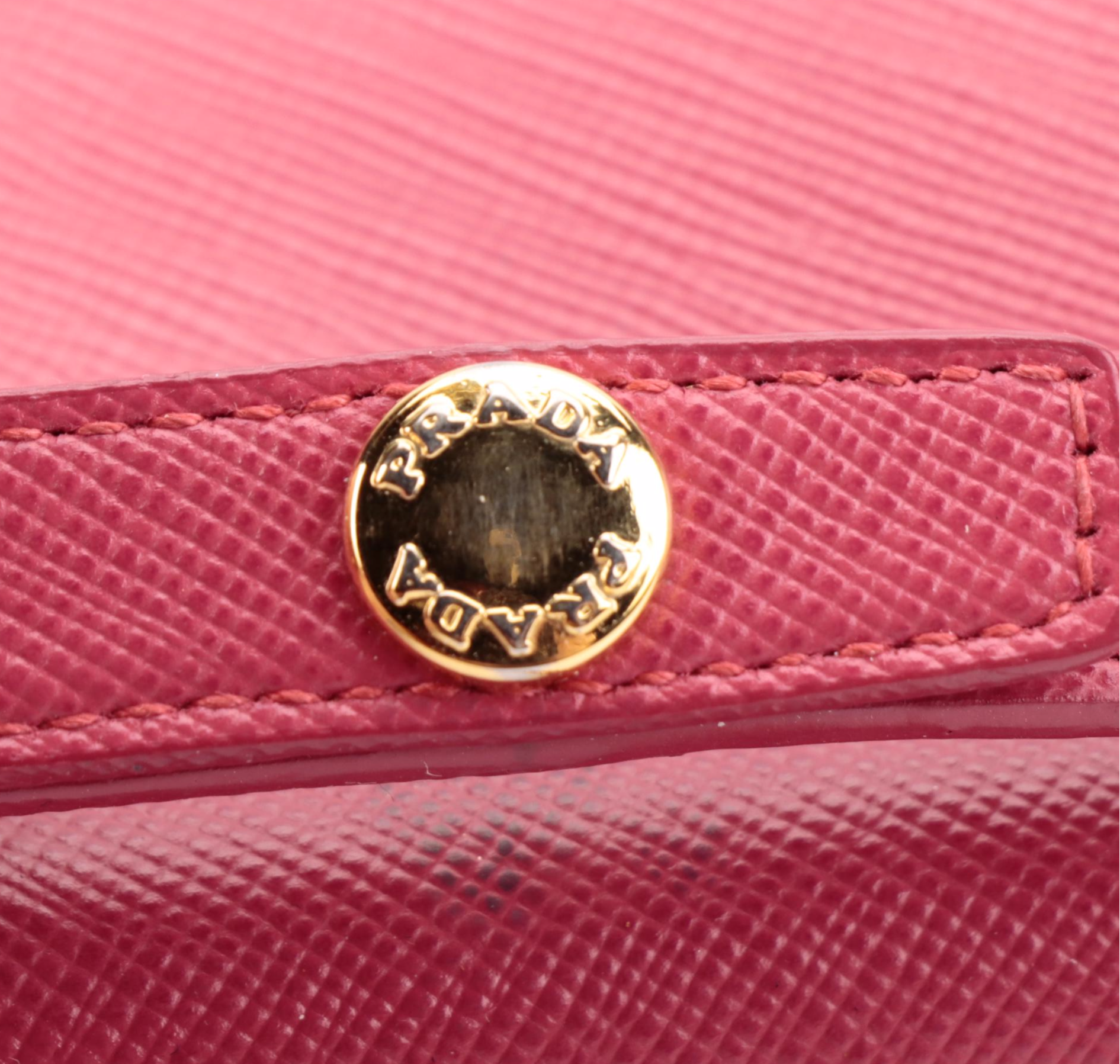 Prada Peonia Saffiano Leather Love Wallet on Chain