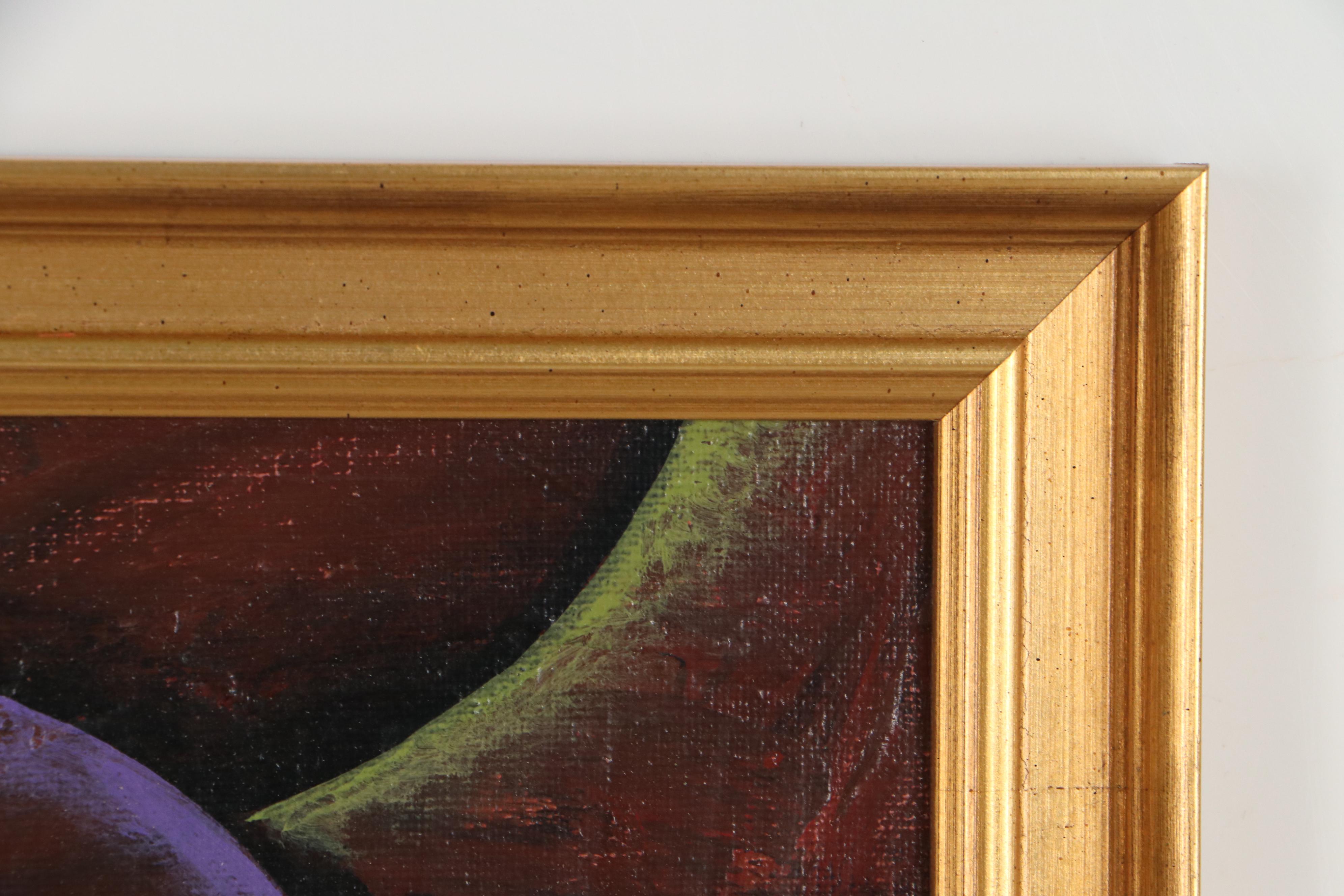 Ricardo Maya Cubist Style Acrylic Painting, 21st Century